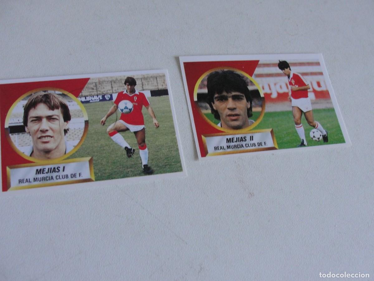 Cromos de f&uacute;tbol: liga este 88 89 - d&uacute;o REAL MURCIA - MEJIAS I & MEJIAS II - N&ordm; 12 Y 14 A - NUEVOS - NUNCA PEGADOS