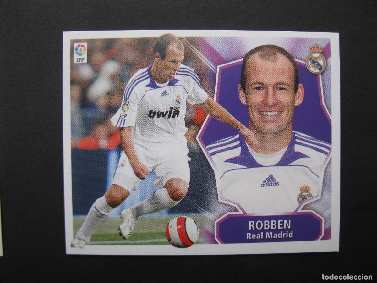 Football Stickers: ROBBEN (REAL MADRID) - CAMPEONATO DE LIGA 08/09 - EDICIONES ESTE - NUNCA PEGADO.