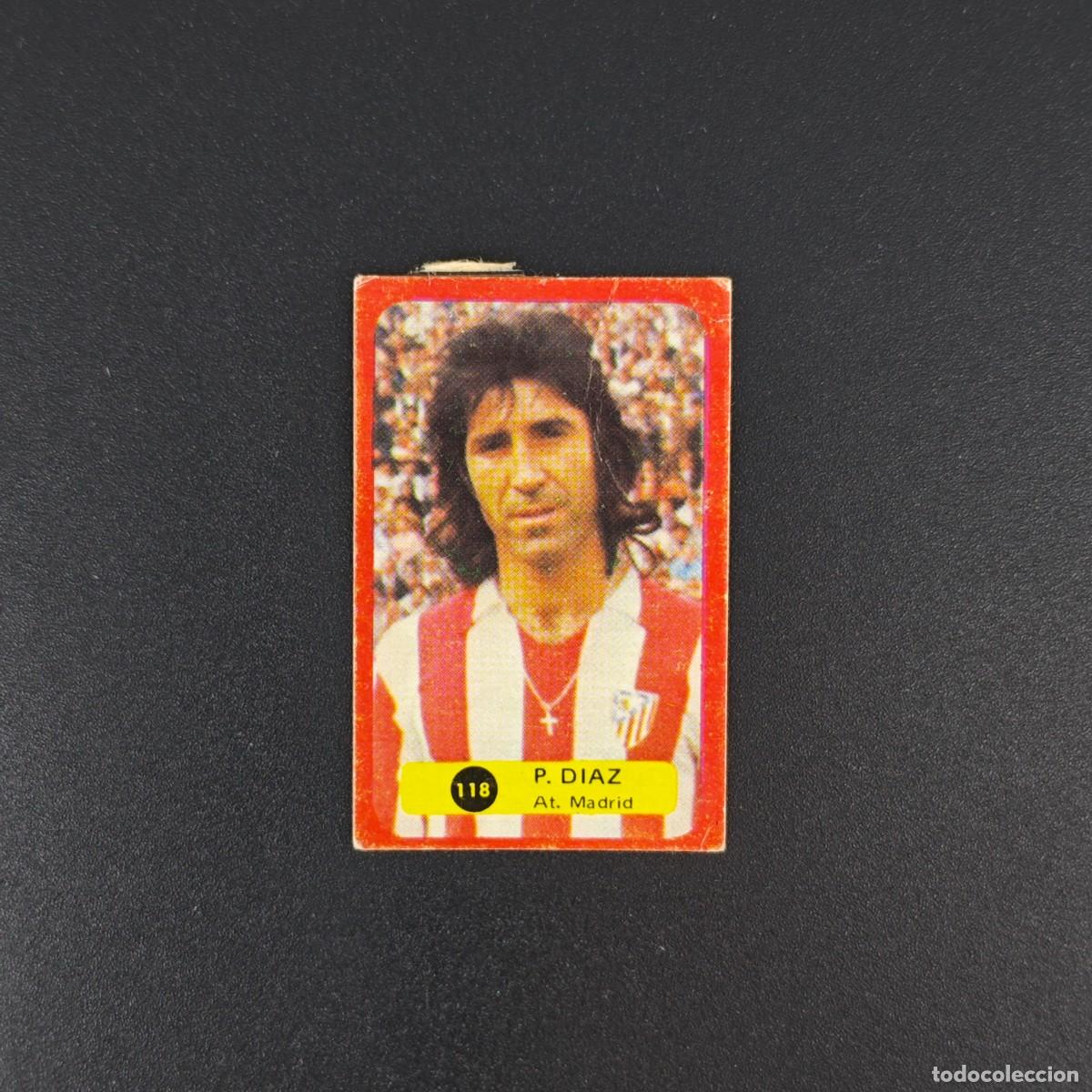 Cromos de f&uacute;tbol: CROMO DE FUTBOL GRAFIMUR SOLANO 75 76 1975 1976 P. DIAZ 118 ATLETICO MADRID DESPEGADO RA1026