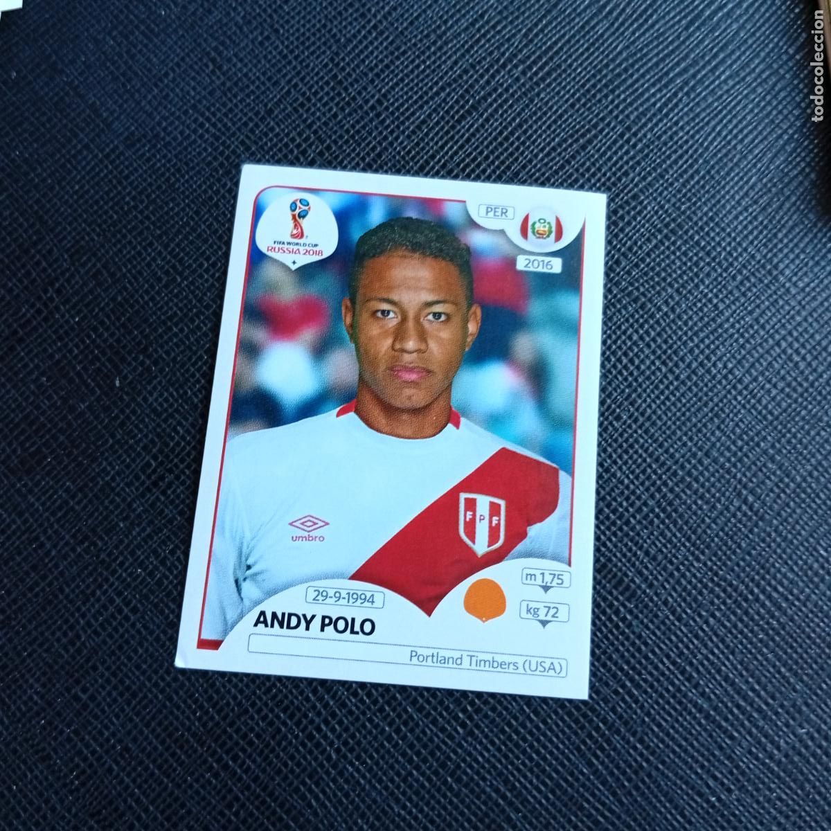 Cromos de f&uacute;tbol: 244 ANDY POLO PERU PANINI MUNDIAL RUSIA 2018 CROMO FUTBOL 18 - SIN PEGAR - /CJ2 ..