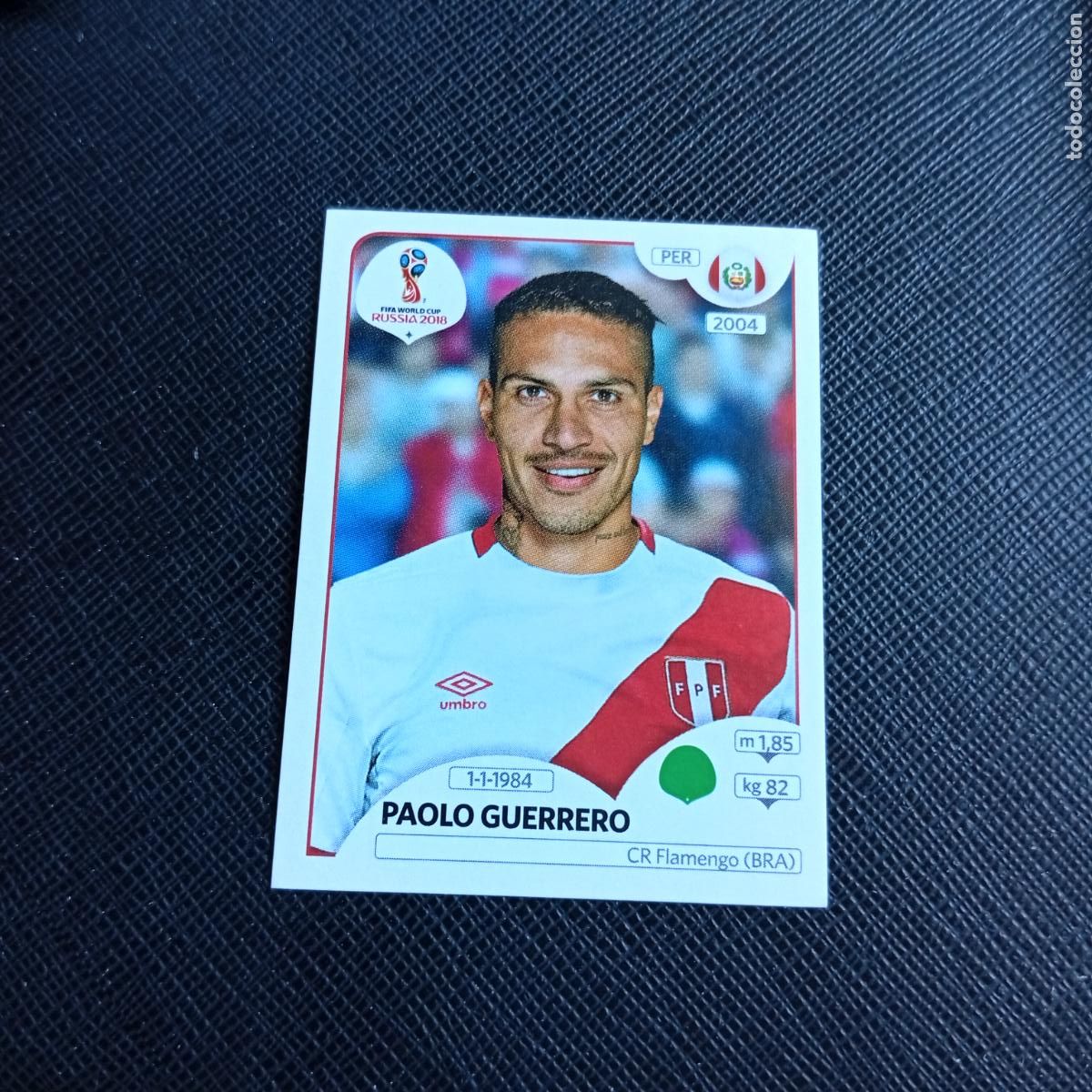 Cromos de f&uacute;tbol: 248 PAOLO GUERRERO PERU PANINI MUNDIAL RUSIA 2018 CROMO FUTBOL 18 - SIN PEGAR - /CJ2