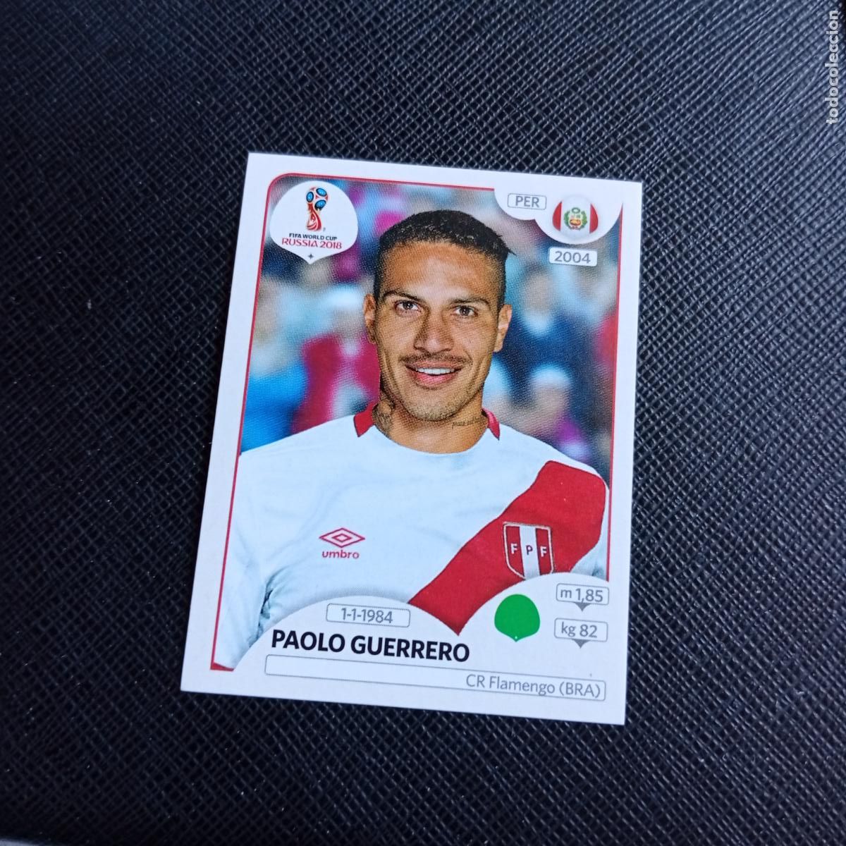 Cromos de f&uacute;tbol: 248 PAOLO GUERRERO PERU PANINI MUNDIAL RUSIA 2018 CROMO FUTBOL 18 - SIN PEGAR - /CJ2 .