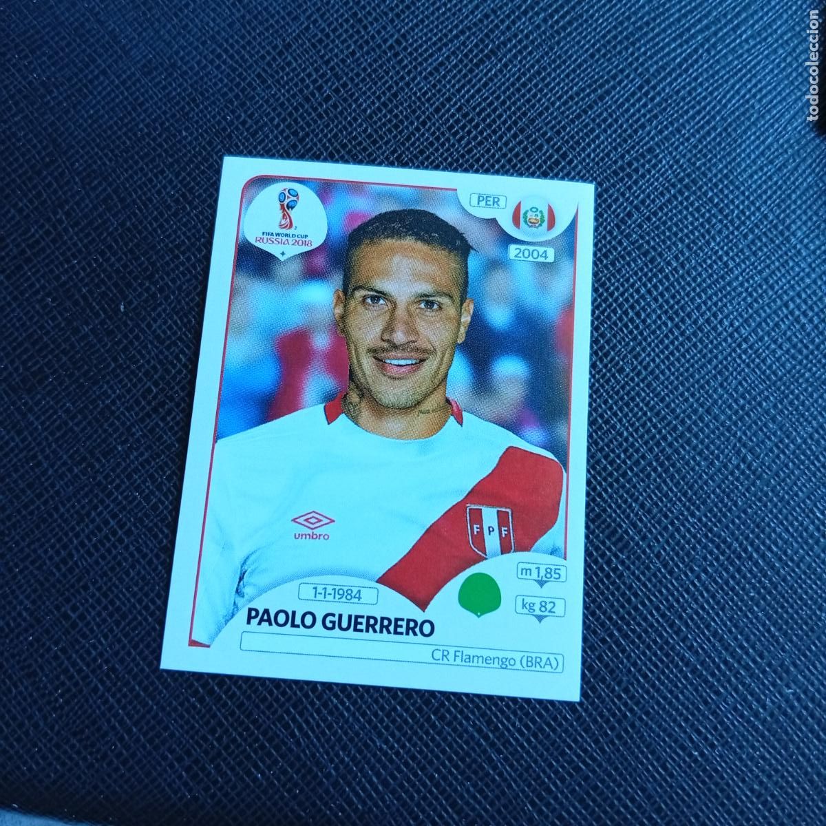 Cromos de f&uacute;tbol: 248 PAOLO GUERRERO PERU PANINI MUNDIAL RUSIA 2018 CROMO FUTBOL 18 - SIN PEGAR - /CJ2 .