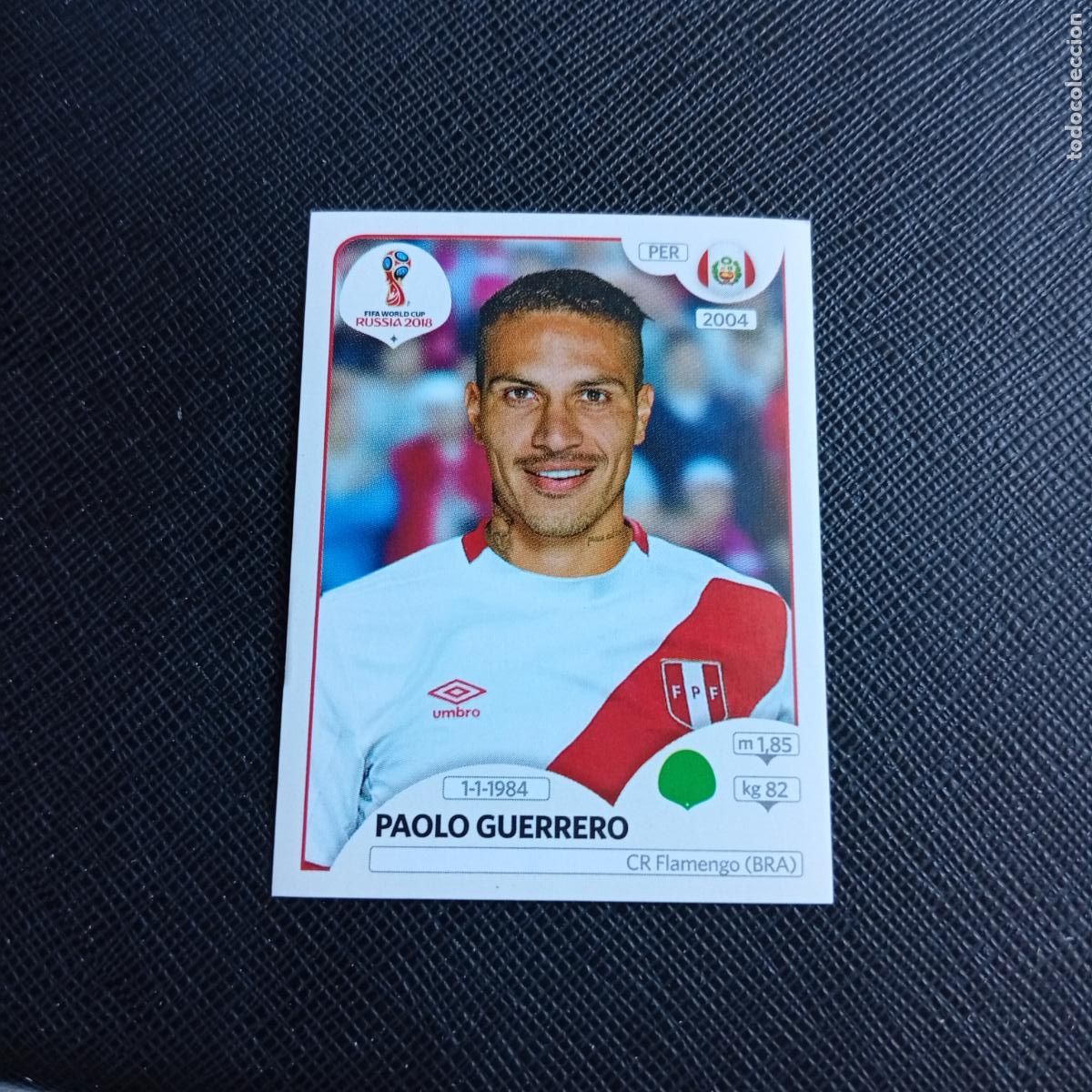 Cromos de f&uacute;tbol: 248 PAOLO GUERRERO PERU PANINI MUNDIAL RUSIA 2018 CROMO FUTBOL 18 - SIN PEGAR - /CJ2 ..