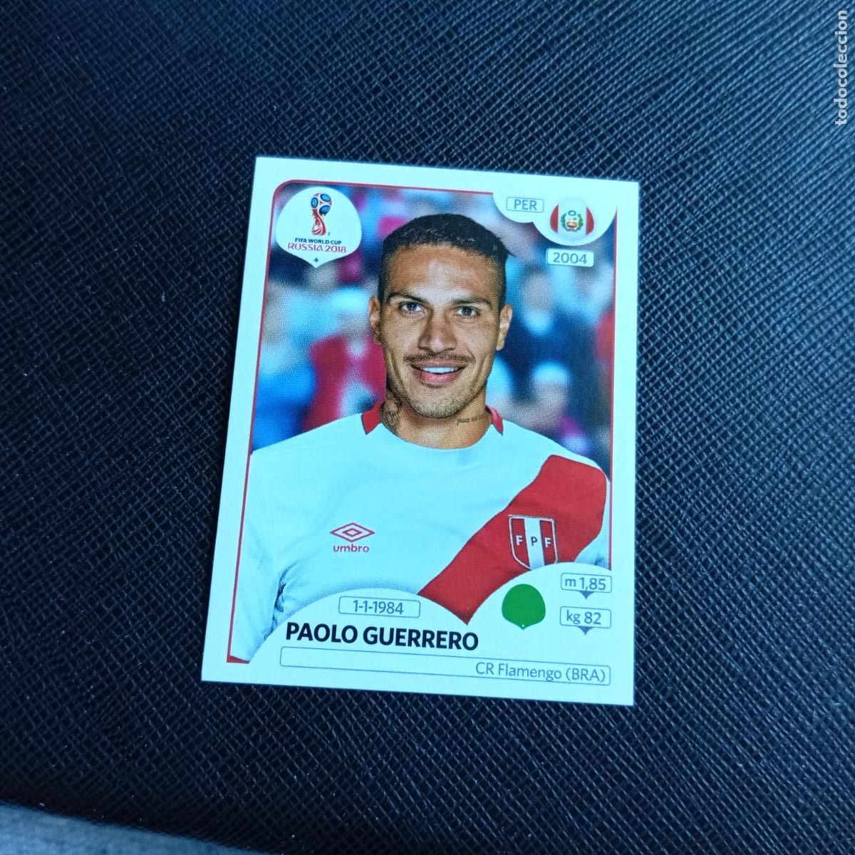 Cromos de f&uacute;tbol: 248 PAOLO GUERRERO PERU PANINI MUNDIAL RUSIA 2018 CROMO FUTBOL 18 - SIN PEGAR - /CJ2 ...