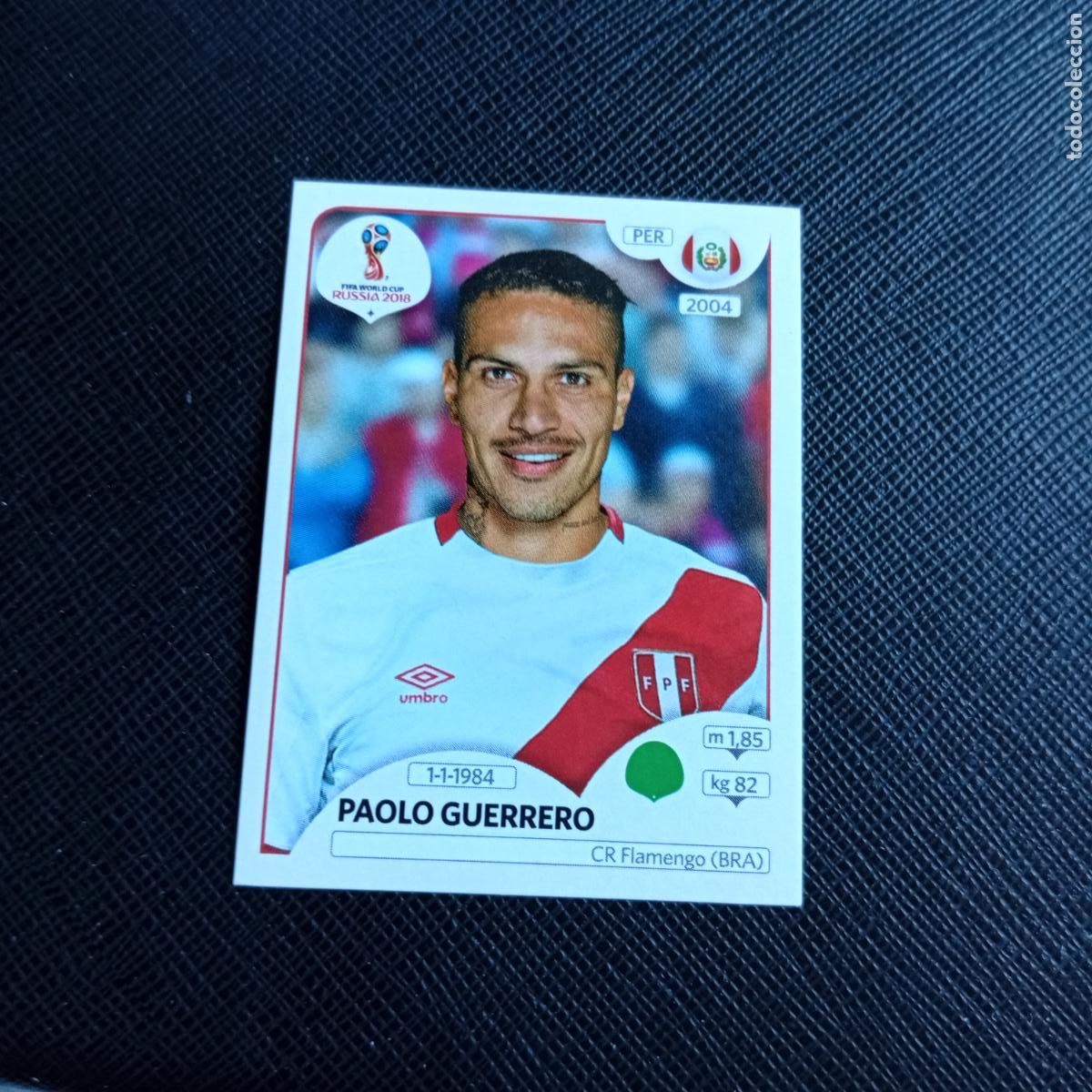 Cromos de f&uacute;tbol: 248 PAOLO GUERRERO PERU PANINI MUNDIAL RUSIA 2018 CROMO FUTBOL 18 - SIN PEGAR - /CJ2 .....