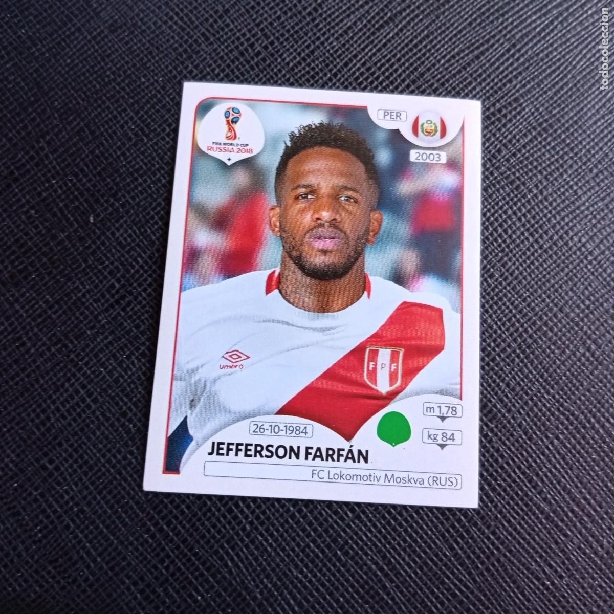 Cromos de f&uacute;tbol: 249 FARFAN PERU PANINI MUNDIAL RUSIA 2018 CROMO FUTBOL 18 - SIN PEGAR - /CJ2