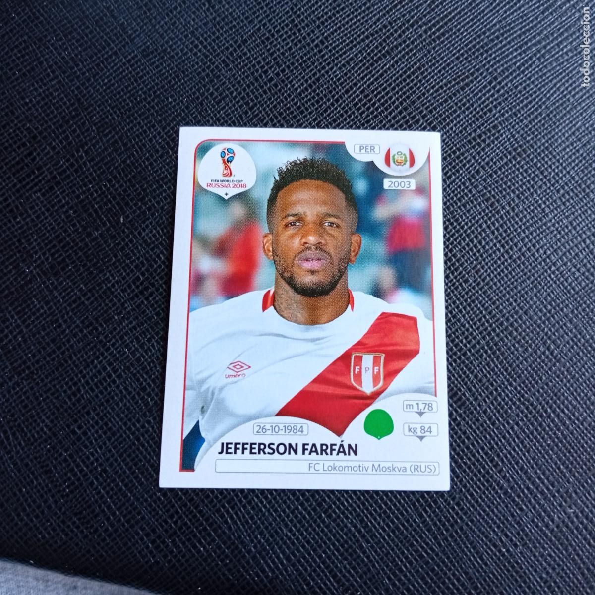 Cromos de f&uacute;tbol: 249 FARFAN PERU PANINI MUNDIAL RUSIA 2018 CROMO FUTBOL 18 - SIN PEGAR - /CJ2
