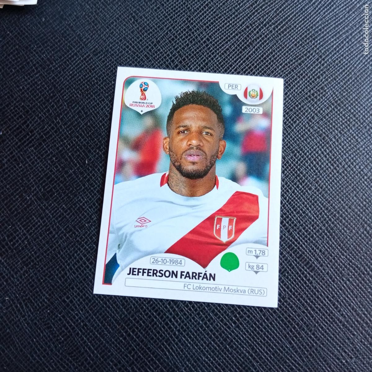 Cromos de f&uacute;tbol: 249 FARFAN PERU PANINI MUNDIAL RUSIA 2018 CROMO FUTBOL 18 - SIN PEGAR - /CJ2 .