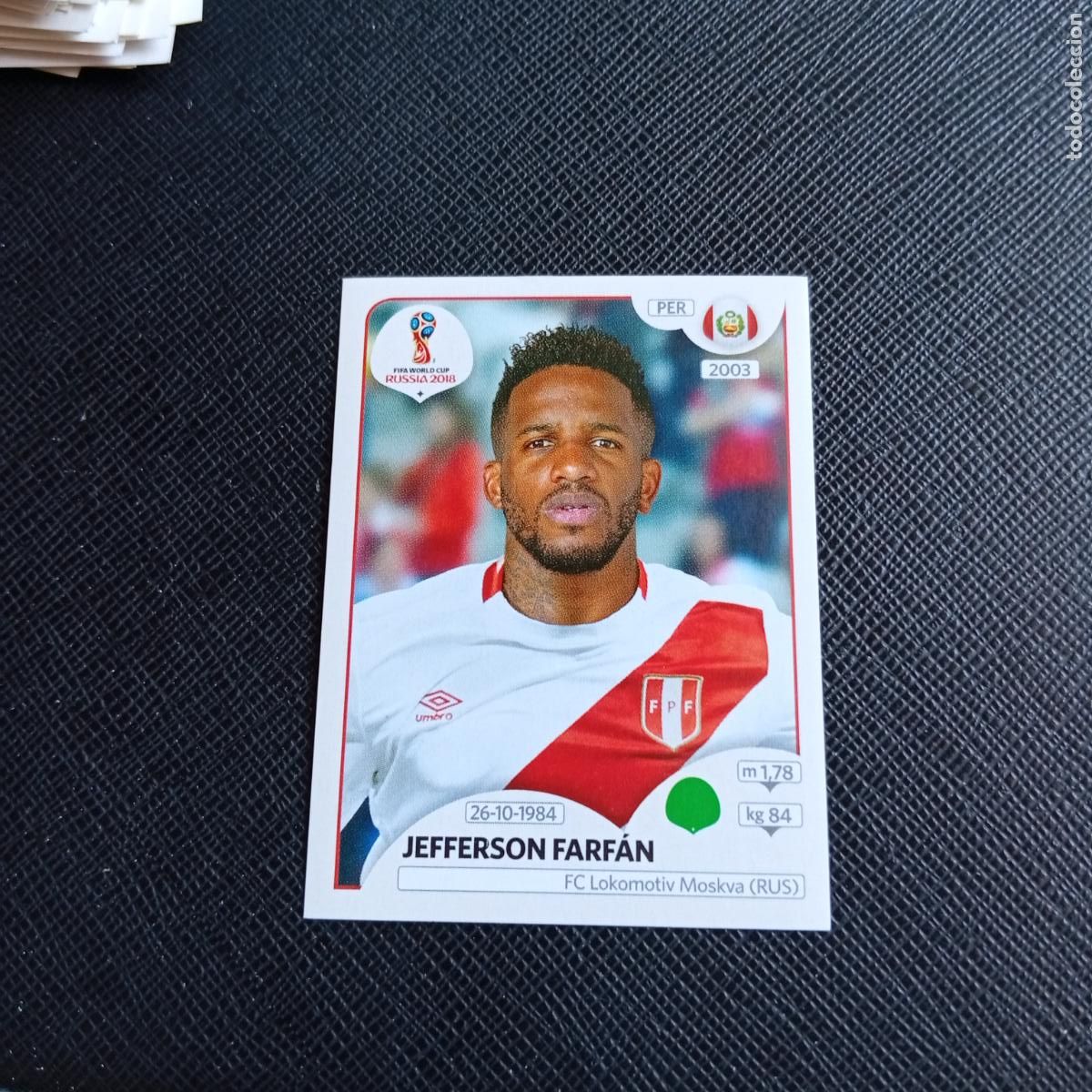 Cromos de f&uacute;tbol: 249 FARFAN PERU PANINI MUNDIAL RUSIA 2018 CROMO FUTBOL 18 - SIN PEGAR - /CJ2 ..