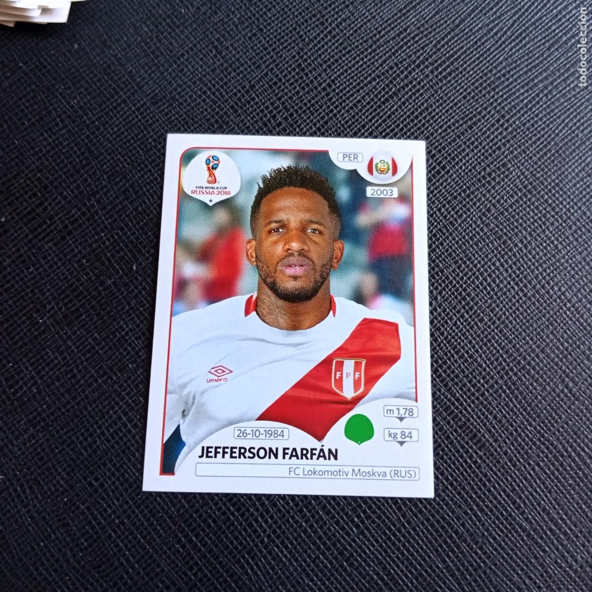 Cromos de f&uacute;tbol: 249 FARFAN PERU PANINI MUNDIAL RUSIA 2018 CROMO FUTBOL 18 - SIN PEGAR - /CJ2 ..