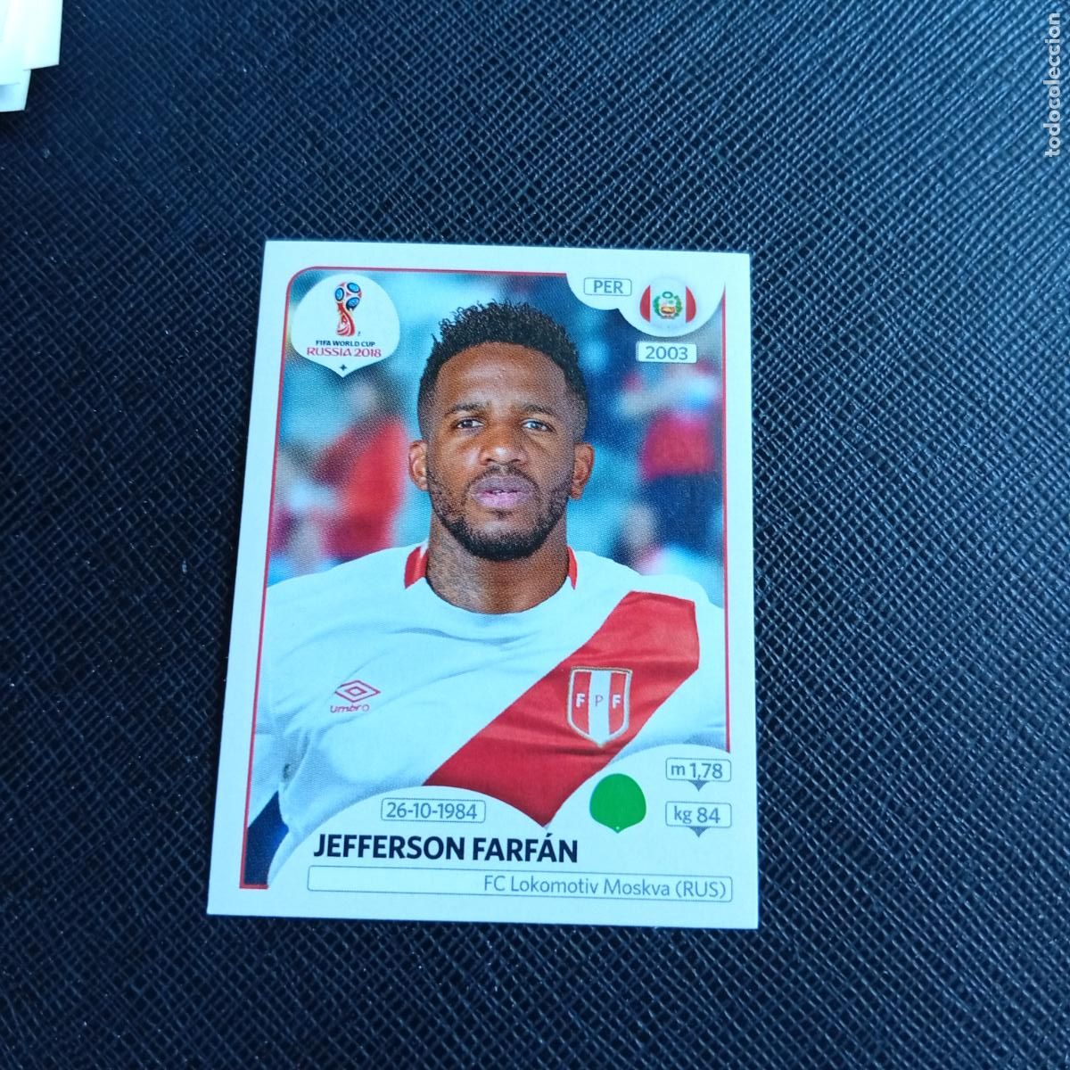 Cromos de f&uacute;tbol: 249 FARFAN PERU PANINI MUNDIAL RUSIA 2018 CROMO FUTBOL 18 - SIN PEGAR - /CJ2 ...