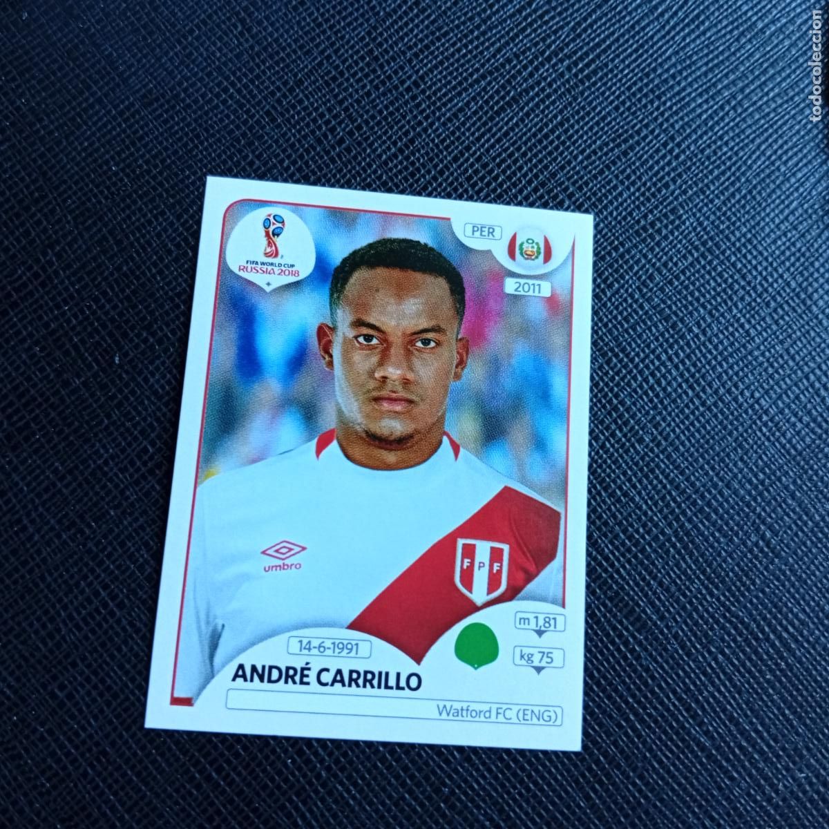 Cromos de Futebol: 251 ANDRE CARILLO PERU PANINI MUNDIAL RUSIA 2018 CROMO FUTBOL 18 - SIN PEGAR - /CJ2 ......