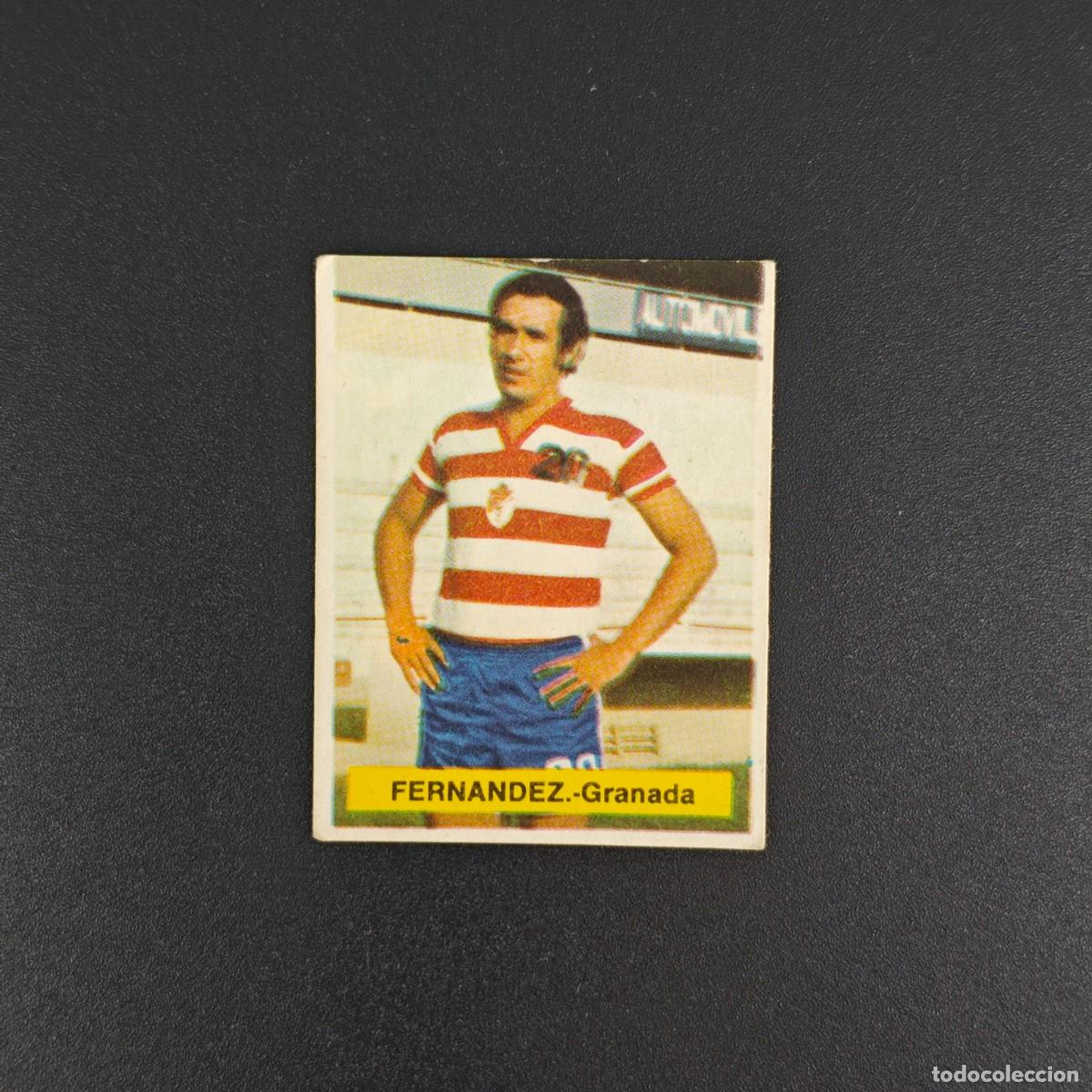 Cromos de f&uacute;tbol: CROMO FUTBOL FINI 75 76 1975 1976 NUNCA PEGADO SIN PEGAR FERNANDEZ GRANADA RA1026