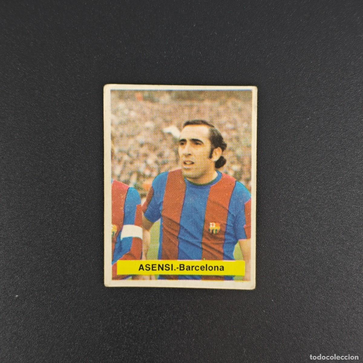 Cromos de f&uacute;tbol: CROMO FUTBOL FINI 75 76 1975 1976 NUNCA PEGADO SIN PEGAR ASENSI BARCELONA RA1026