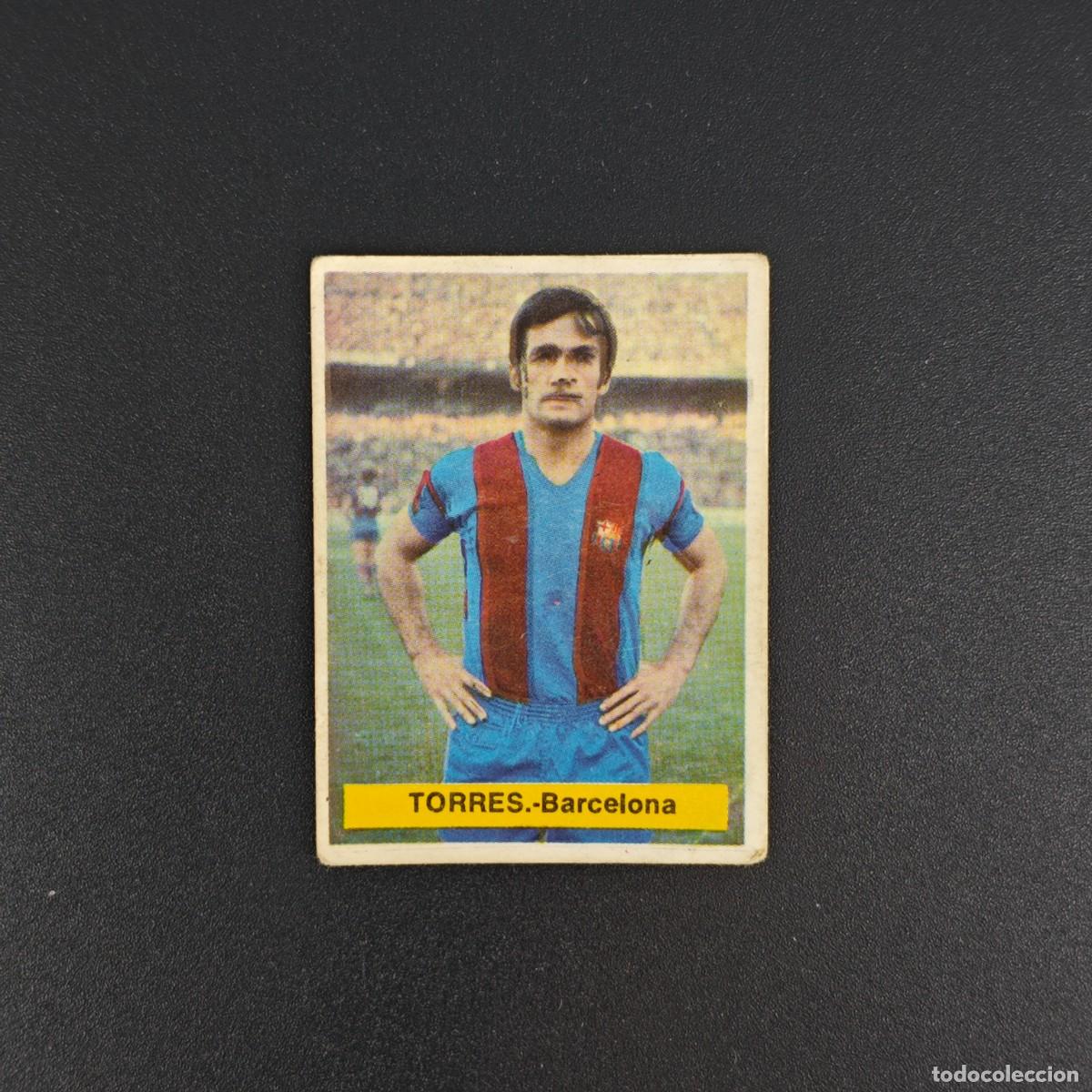 Cromos de f&uacute;tbol: CROMO FUTBOL FINI 75 76 1975 1976 NUNCA PEGADO SIN PEGAR TORRES BARCELONA RA1026