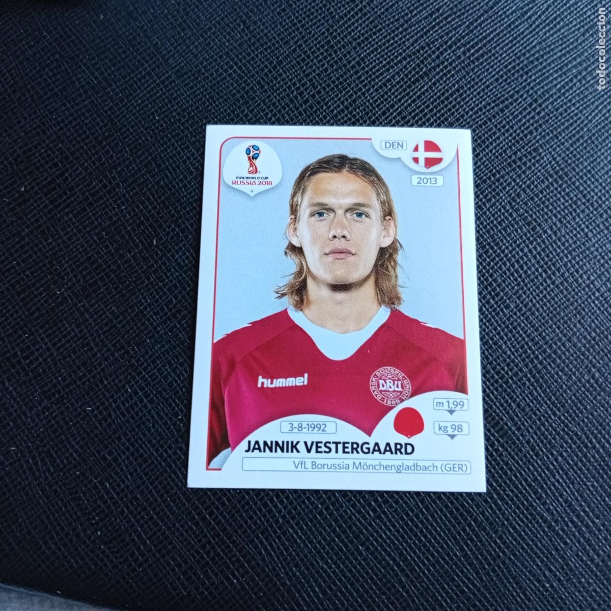 Cromos de f&uacute;tbol: 255 VESTERGAARD DINAMARCA PANINI MUNDIAL RUSIA 2018 CROMO FUTBOL 18 - SIN PEGAR - /CJ2