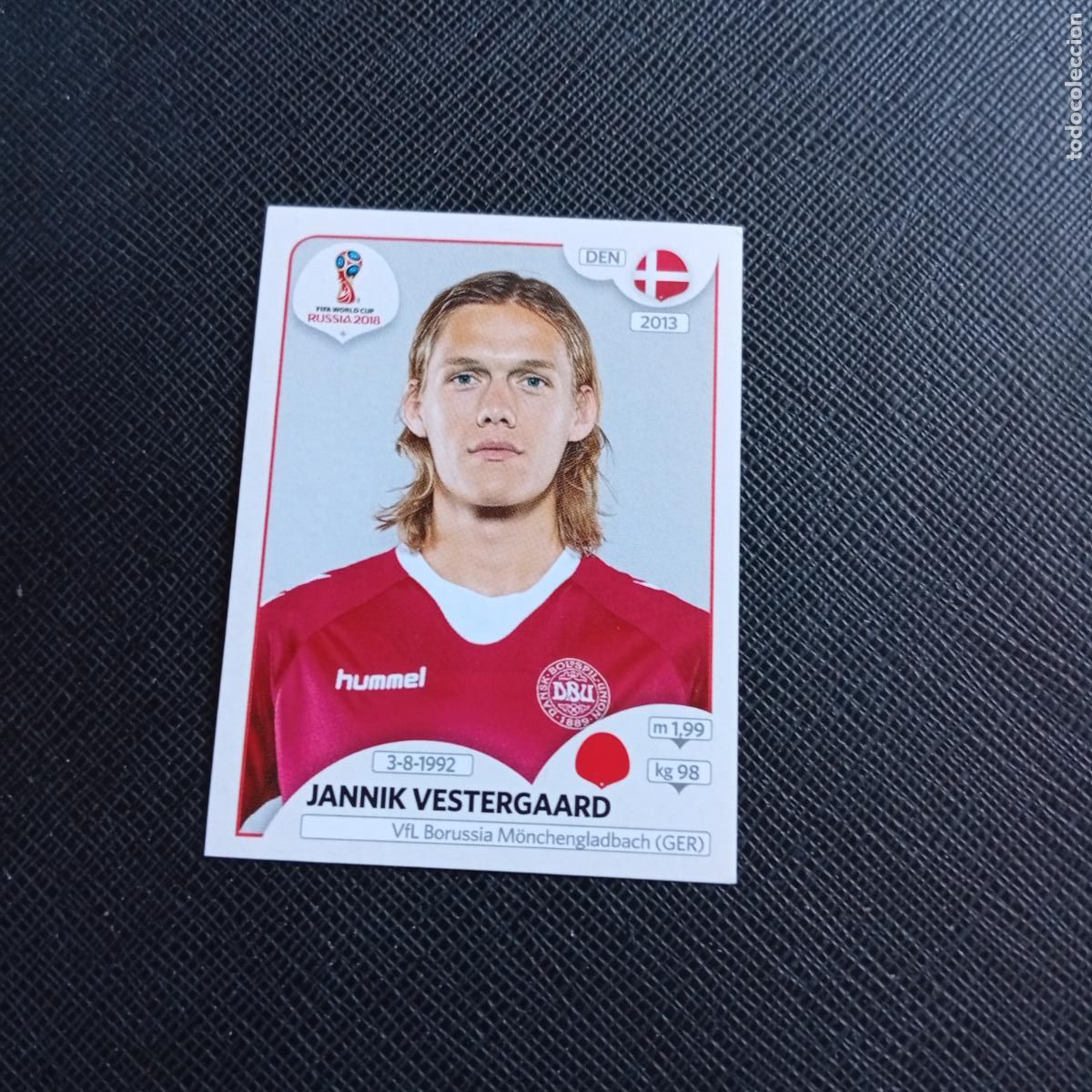 Cromos de f&uacute;tbol: 255 VESTERGAARD DINAMARCA PANINI MUNDIAL RUSIA 2018 CROMO FUTBOL 18 - SIN PEGAR - /CJ2