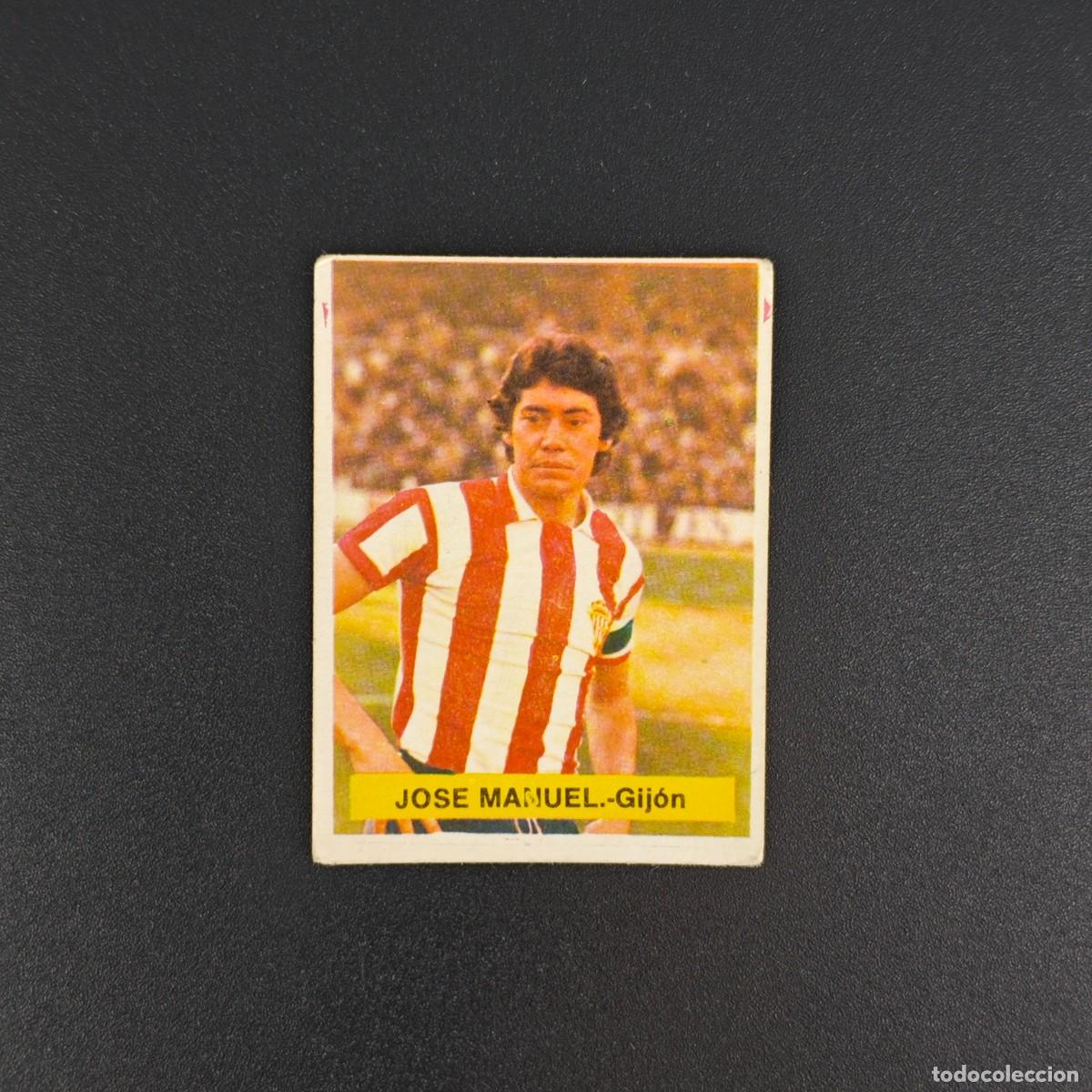 Cromos de f&uacute;tbol: CROMO FUTBOL FINI 75 76 1975 1976 NUNCA PEGADO SIN PEGAR JOSE MANUEL SPORTING GIJON RA1026