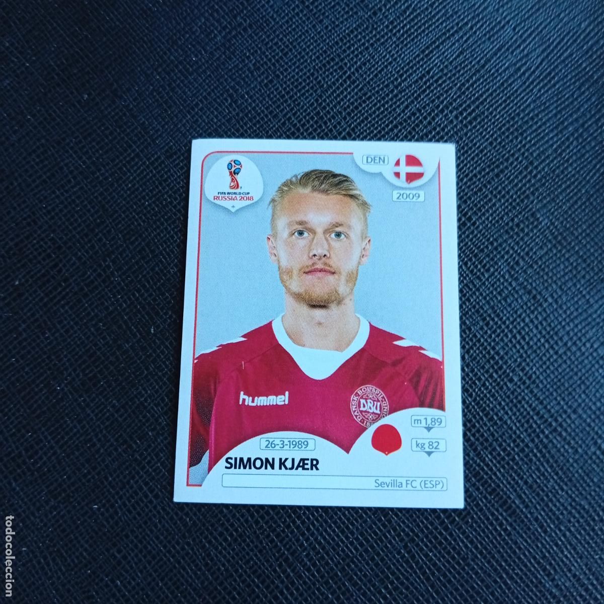 Cromos de f&uacute;tbol: 256 SIMON KJAER DINAMARCA PANINI MUNDIAL RUSIA 2018 CROMO FUTBOL 18 - SIN PEGAR - /CJ2