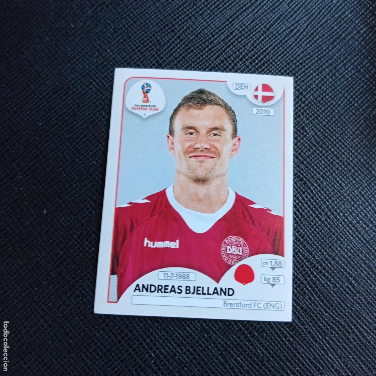 Cromos de f&uacute;tbol: 258 ANDREAS BJELLAND DINAMARCA PANINI MUNDIAL RUSIA 2018 CROMO FUTBOL 18 - SIN PEGAR - /CJ2