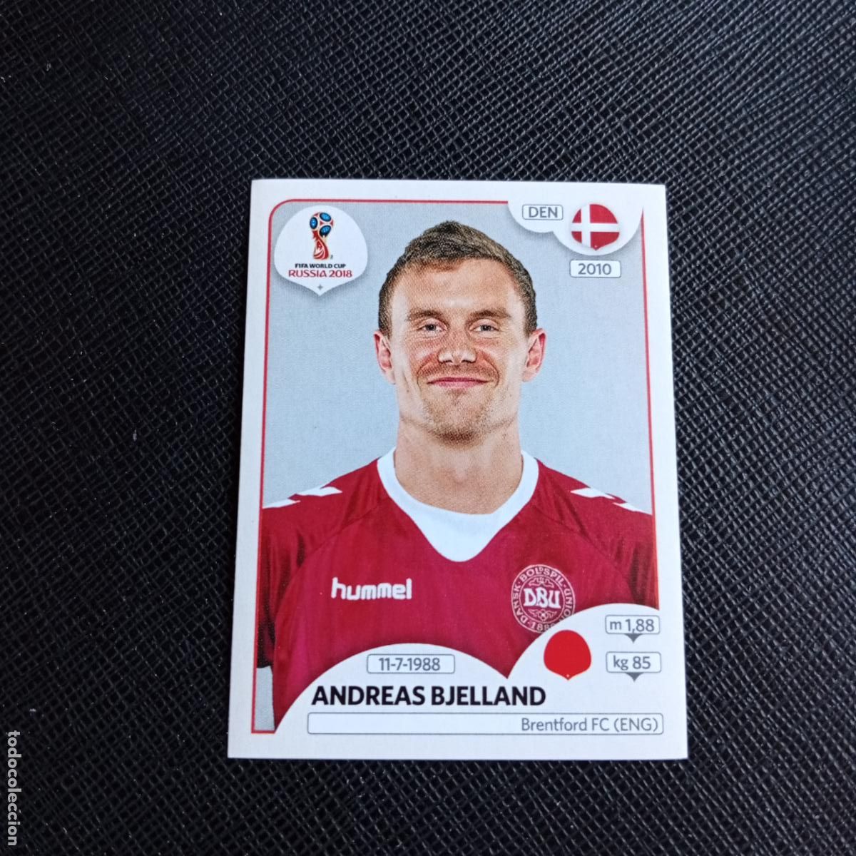 Cromos de f&uacute;tbol: 258 ANDREAS BJELLAND DINAMARCA PANINI MUNDIAL RUSIA 2018 CROMO FUTBOL 18 - SIN PEGAR - /CJ2