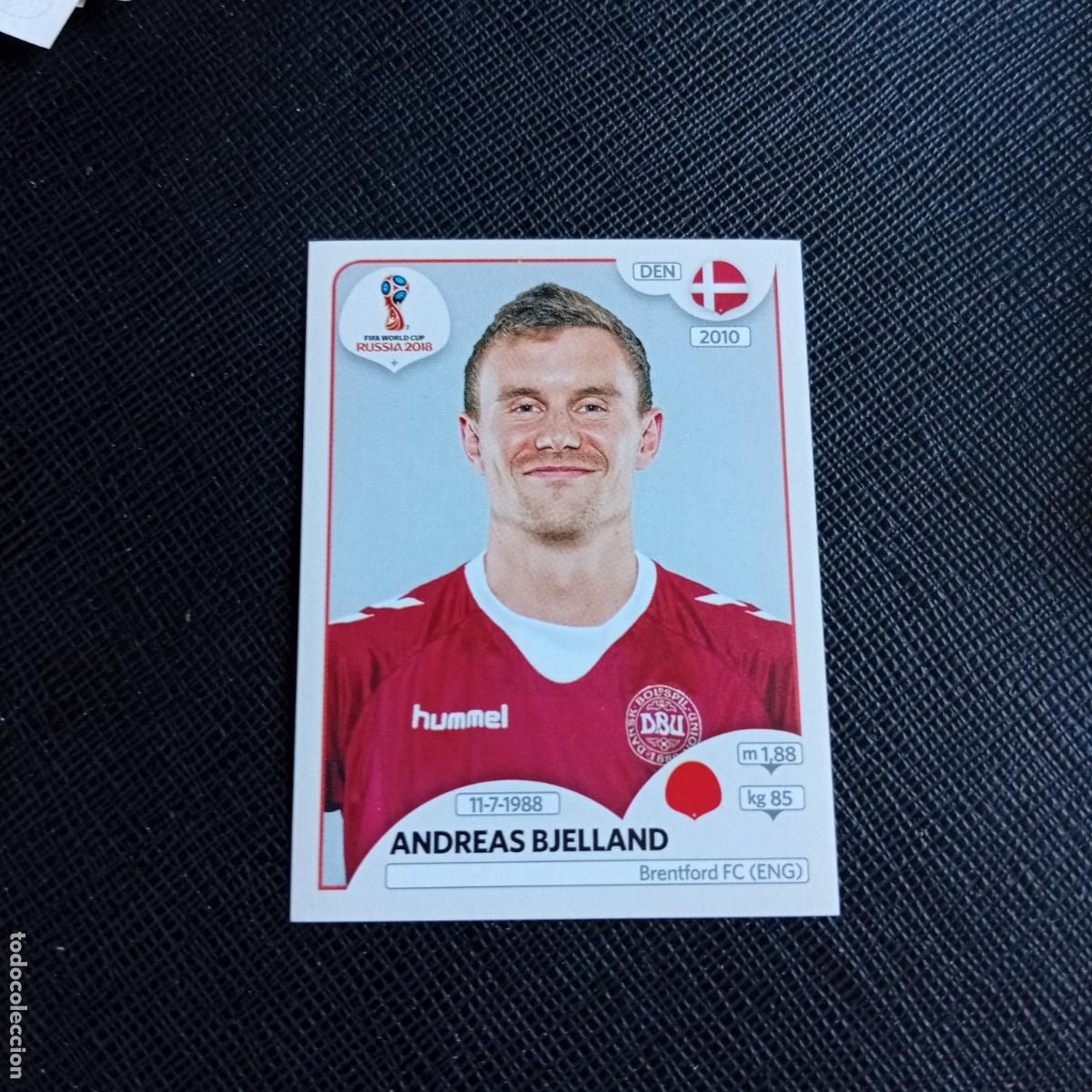 Cromos de f&uacute;tbol: 258 ANDREAS BJELLAND DINAMARCA PANINI MUNDIAL RUSIA 2018 CROMO FUTBOL 18 - SIN PEGAR - /CJ2