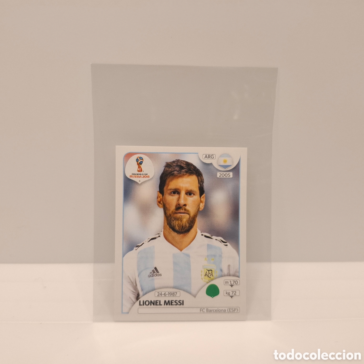 Cromos de f&uacute;tbol: 288 LIONEL MESSI ARGENTINA PANINI WORLD MUNDIAL RUSSIA RUSIA 2018 FUTBOL 18 - SIN PEGAR