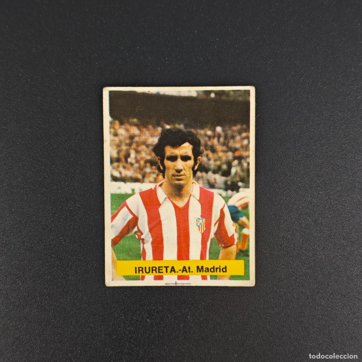Cromos de f&uacute;tbol: CROMO FUTBOL FINI 75 76 1975 1976 NUNCA PEGADO SIN PEGAR IRURETA ATLETICO MADRID RA1026
