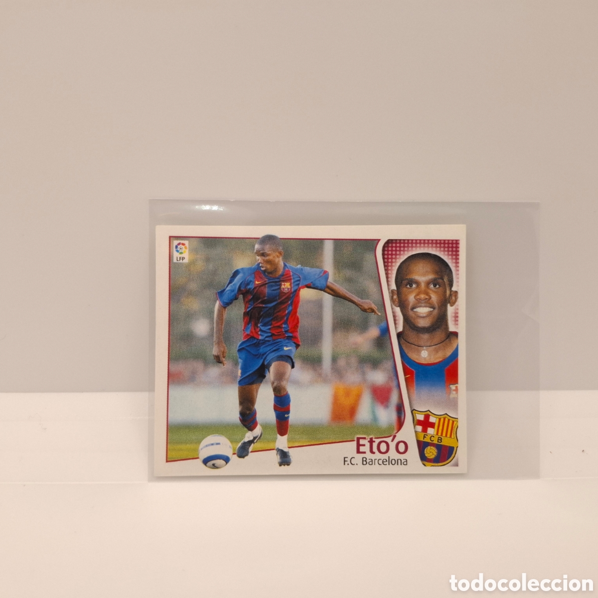 Cromos de f&uacute;tbol: ETO'O BARCELONA FICHAJE 28 LIGA ESTE 2004/05 04 05 NUNCA PEGADO SIN PEGAR