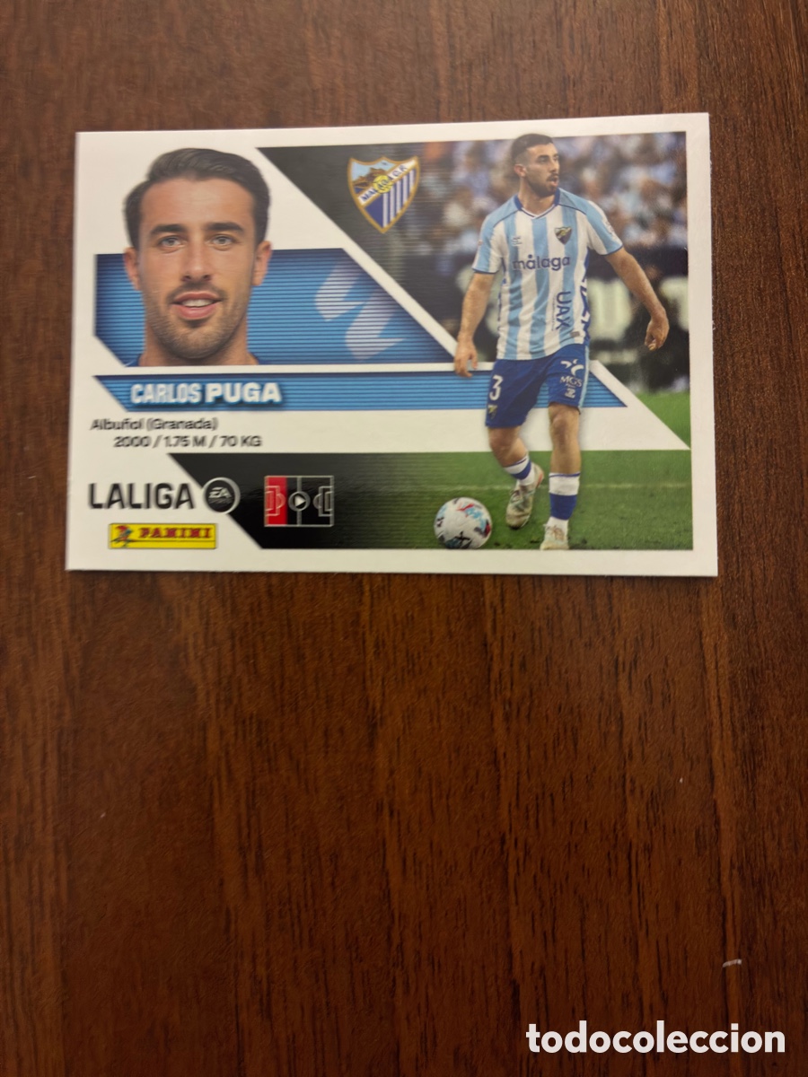 Cromos de f&uacute;tbol: Cromo Carlos Puga, N&ordm; 5, M&aacute;laga CF, Liga EA Sports 2026-27 (Panini / Colecciones Este) - Nuevo