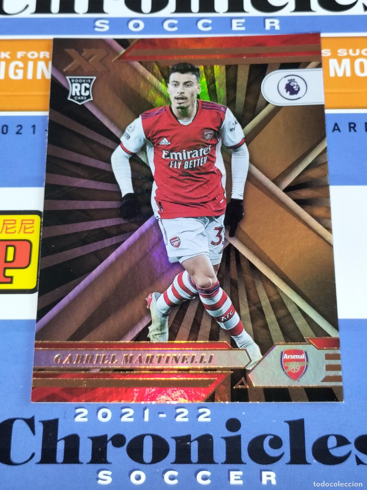 Cromos de f&uacute;tbol: N&ordm; 104 GABRIEL MARTINELLI RC ROOKIE ARSENAL CARD CHRONICLES XR PREMIER SOCCER 2021 2022 21 22 PANINI