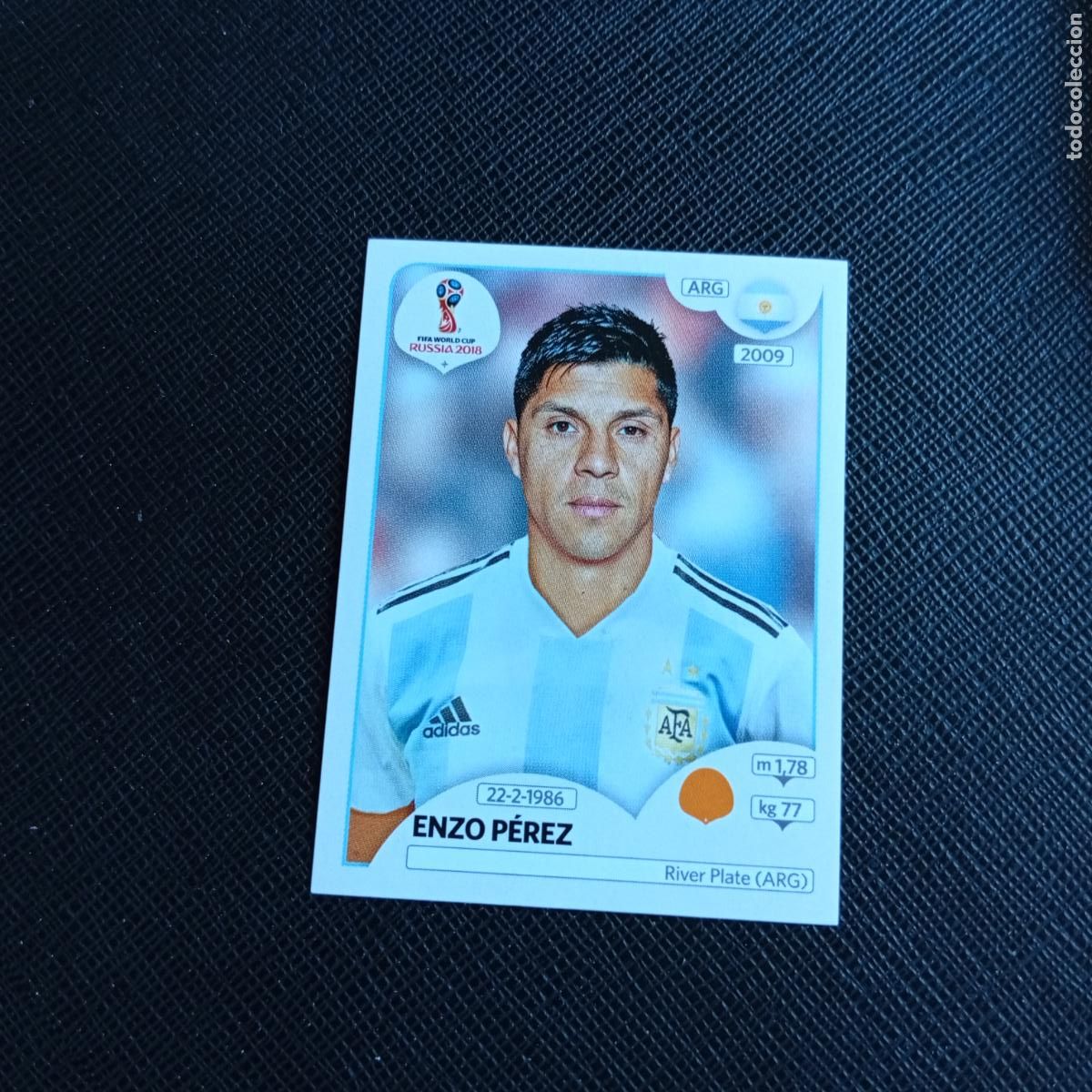 Football Stickers: 282 ENZO PEREZ ARGENTINA PANINI MUNDIAL RUSIA 2018 CROMO FUTBOL 18 - SIN PEGAR - /CJ2