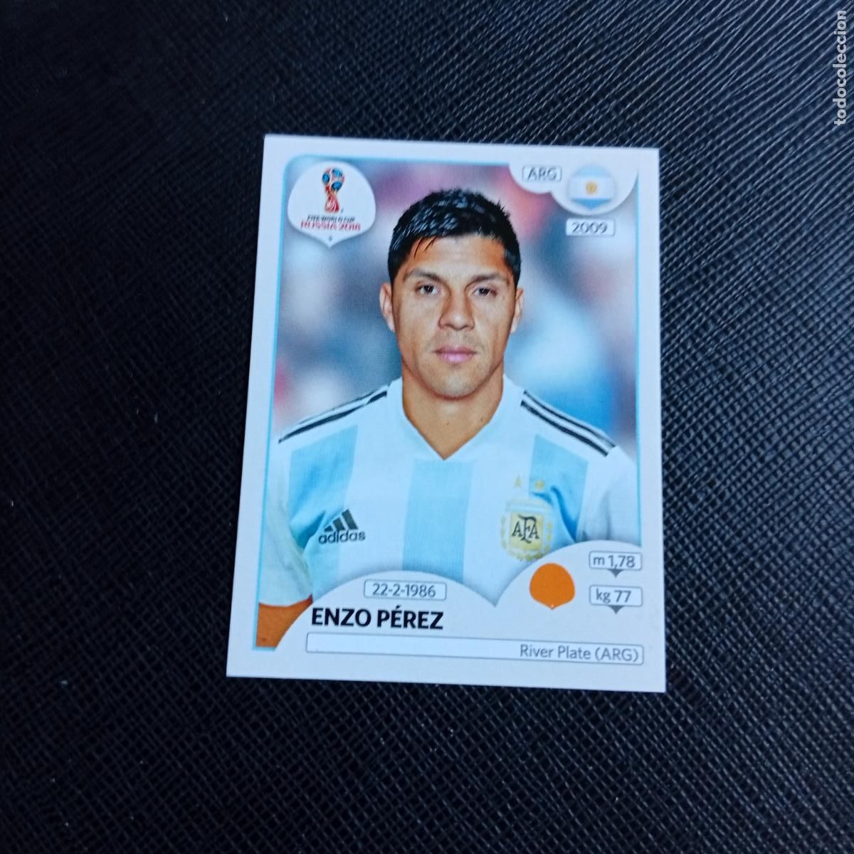 Football Stickers: 282 ENZO PEREZ ARGENTINA PANINI MUNDIAL RUSIA 2018 CROMO FUTBOL 18 - SIN PEGAR - /CJ2