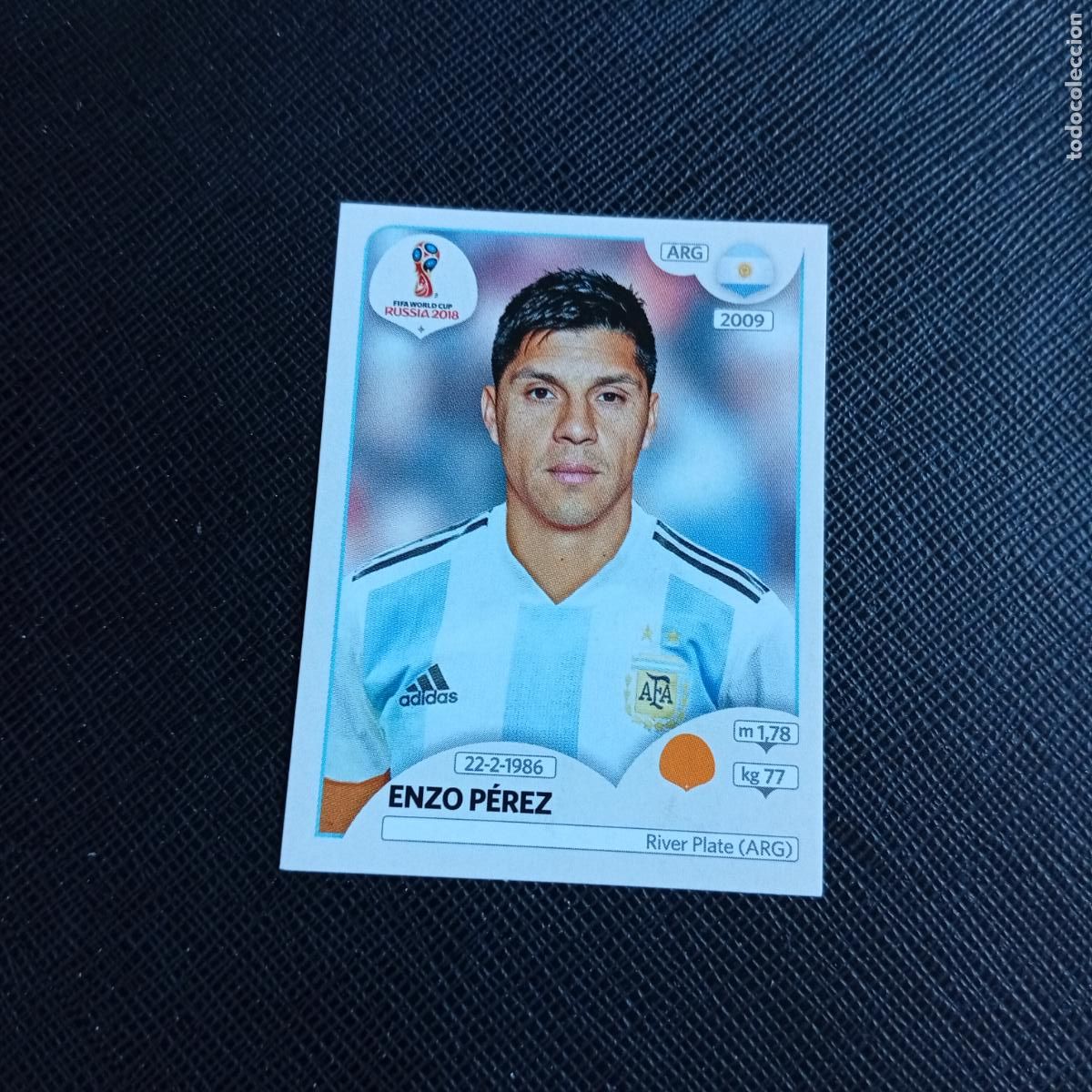 Football Stickers: 282 ENZO PEREZ ARGENTINA PANINI MUNDIAL RUSIA 2018 CROMO FUTBOL 18 - SIN PEGAR - /CJ2 .