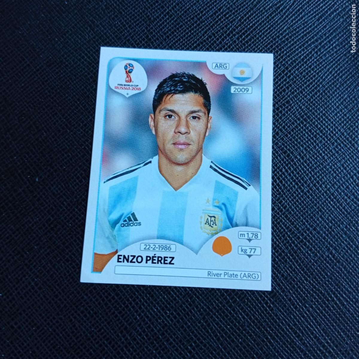 Football Stickers: 282 ENZO PEREZ ARGENTINA PANINI MUNDIAL RUSIA 2018 CROMO FUTBOL 18 - SIN PEGAR - /CJ2 .
