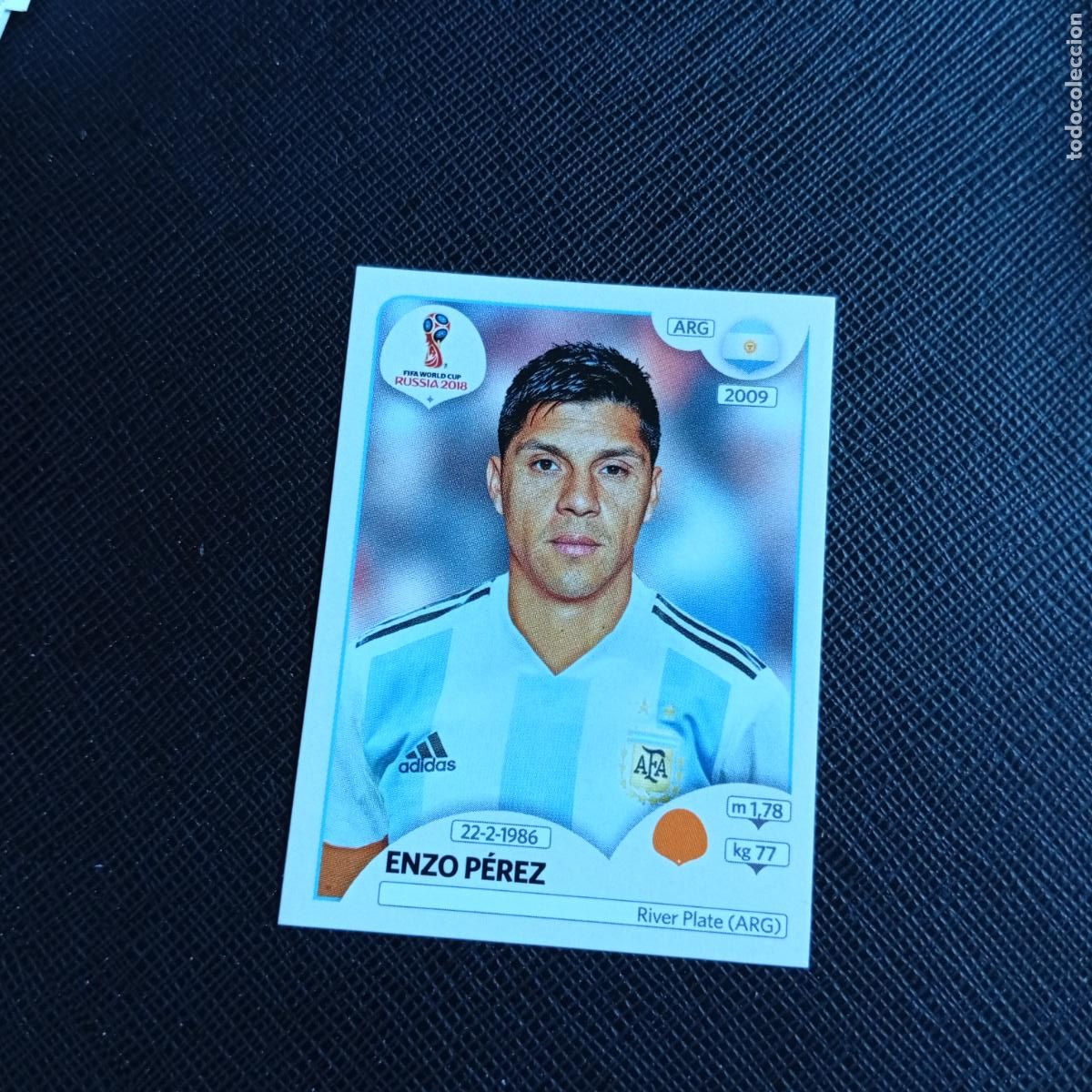 Football Stickers: 282 ENZO PEREZ ARGENTINA PANINI MUNDIAL RUSIA 2018 CROMO FUTBOL 18 - SIN PEGAR - /CJ2 ..