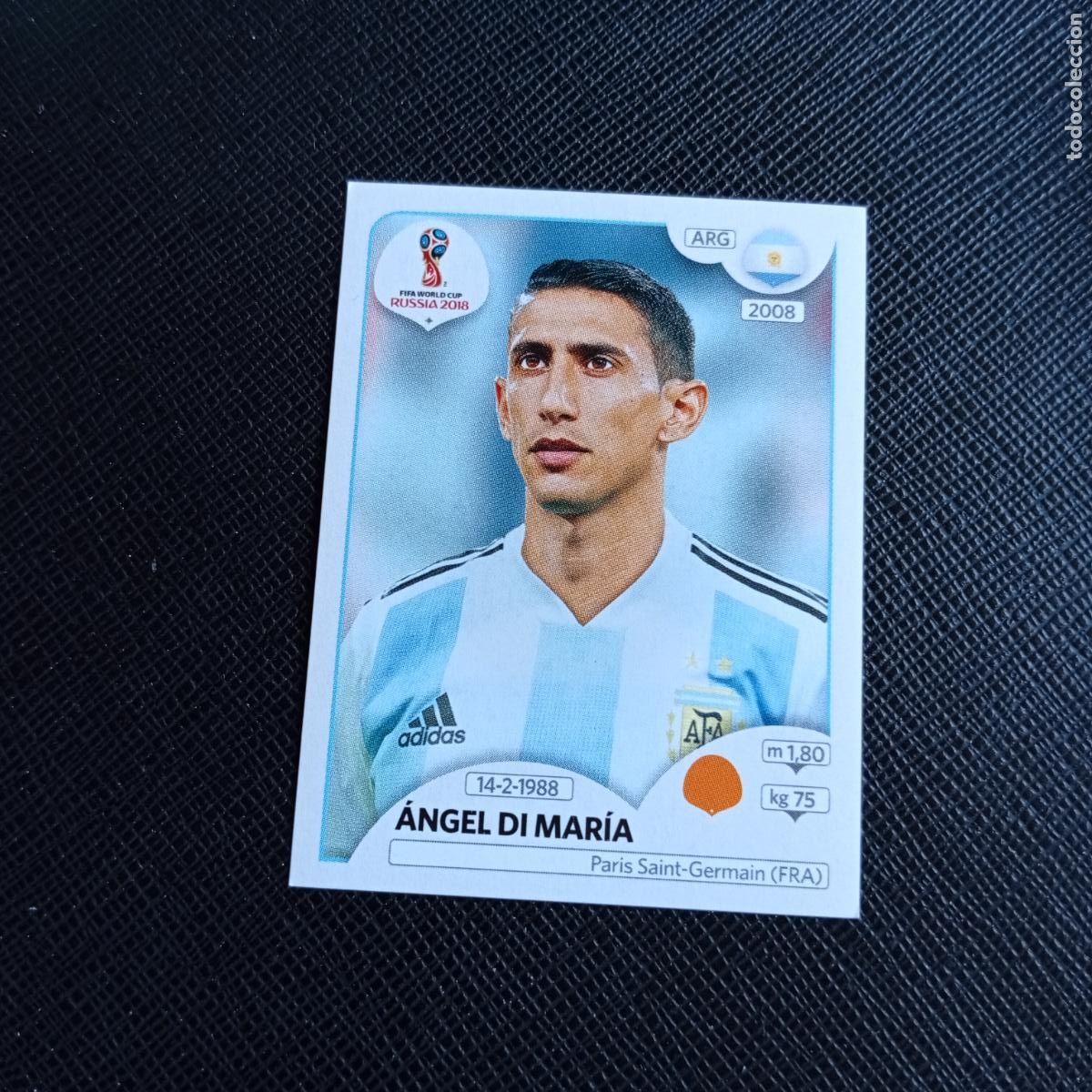 Football Stickers: 283 DI MARIA ARGENTINA PANINI MUNDIAL RUSIA 2018 CROMO FUTBOL 18 - SIN PEGAR - /CJ2