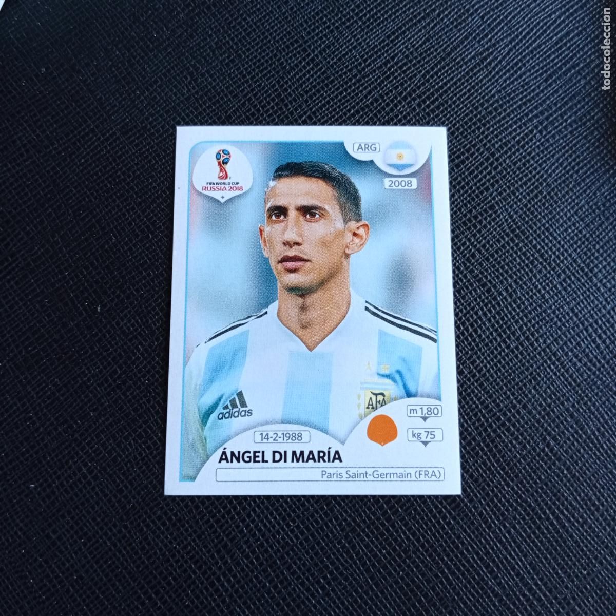 Football Stickers: 283 DI MARIA ARGENTINA PANINI MUNDIAL RUSIA 2018 CROMO FUTBOL 18 - SIN PEGAR - /CJ2