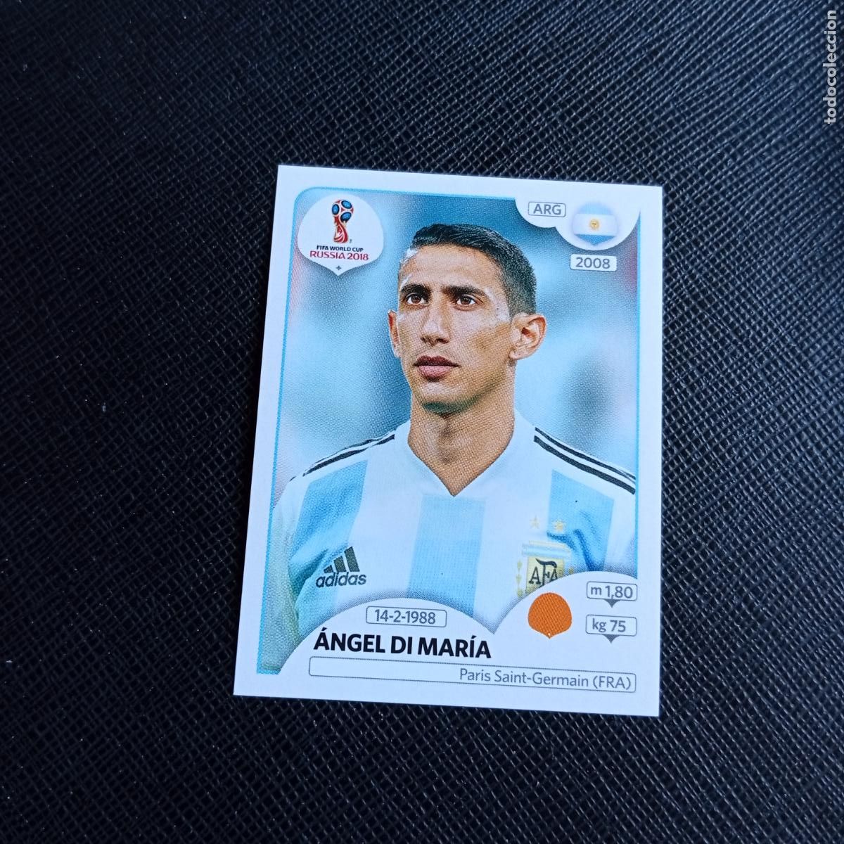 Fu&szlig;ball-Sticker: 283 DI MARIA ARGENTINA PANINI MUNDIAL RUSIA 2018 CROMO FUTBOL 18 - SIN PEGAR - /CJ2 .