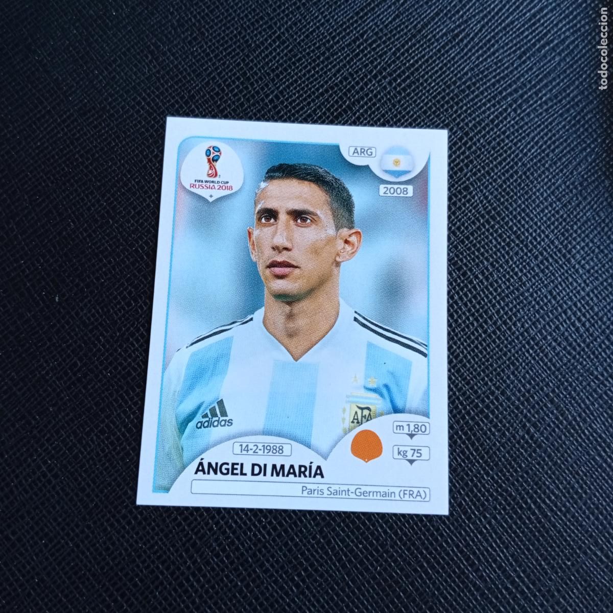Fu&szlig;ball-Sticker: 283 DI MARIA ARGENTINA PANINI MUNDIAL RUSIA 2018 CROMO FUTBOL 18 - SIN PEGAR - /CJ2 .