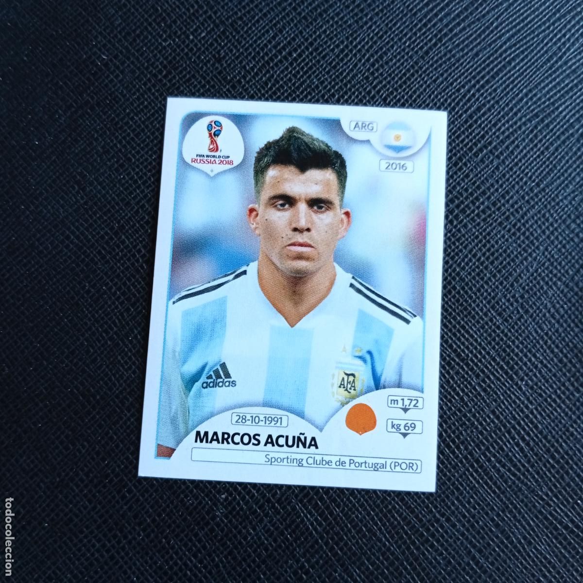 Cromos de f&uacute;tbol: 284 MARCOS ACU&Ntilde;A ARGENTINA PANINI MUNDIAL RUSIA 2018 CROMO FUTBOL 18 - SIN PEGAR - /CJ2 ..