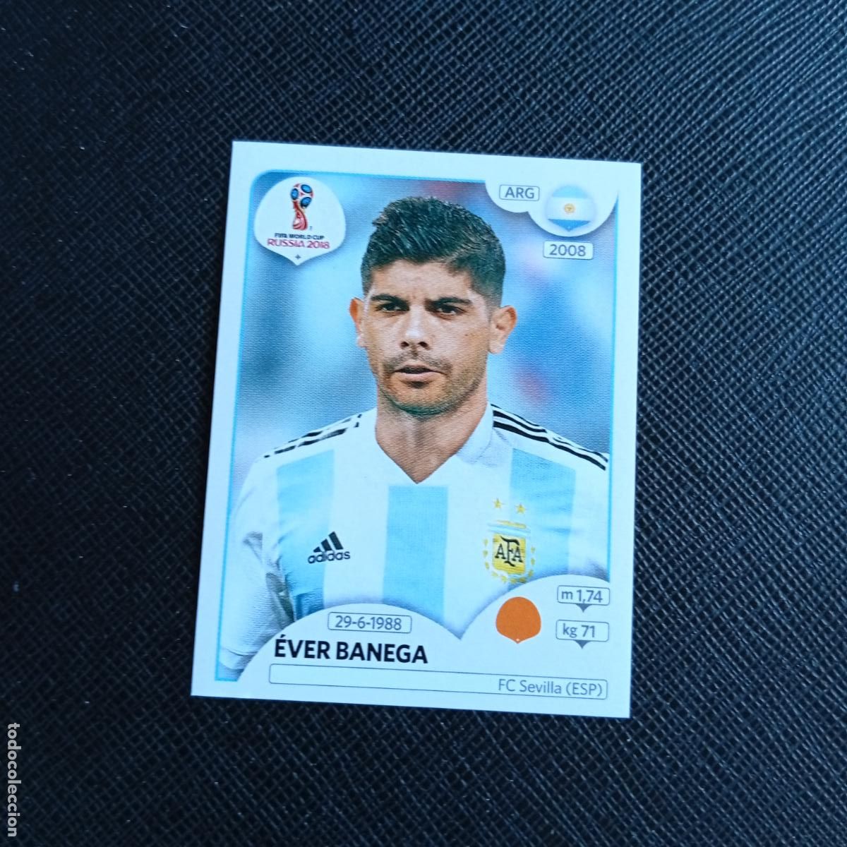 Cromos de f&uacute;tbol: 285 EVER BANEGA ARGENTINA PANINI MUNDIAL RUSIA 2018 CROMO FUTBOL 18 - SIN PEGAR - /CJ2 .