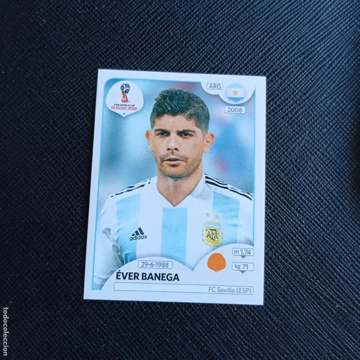 Cromos de f&uacute;tbol: 285 EVER BANEGA ARGENTINA PANINI MUNDIAL RUSIA 2018 CROMO FUTBOL 18 - SIN PEGAR - /CJ2 ..