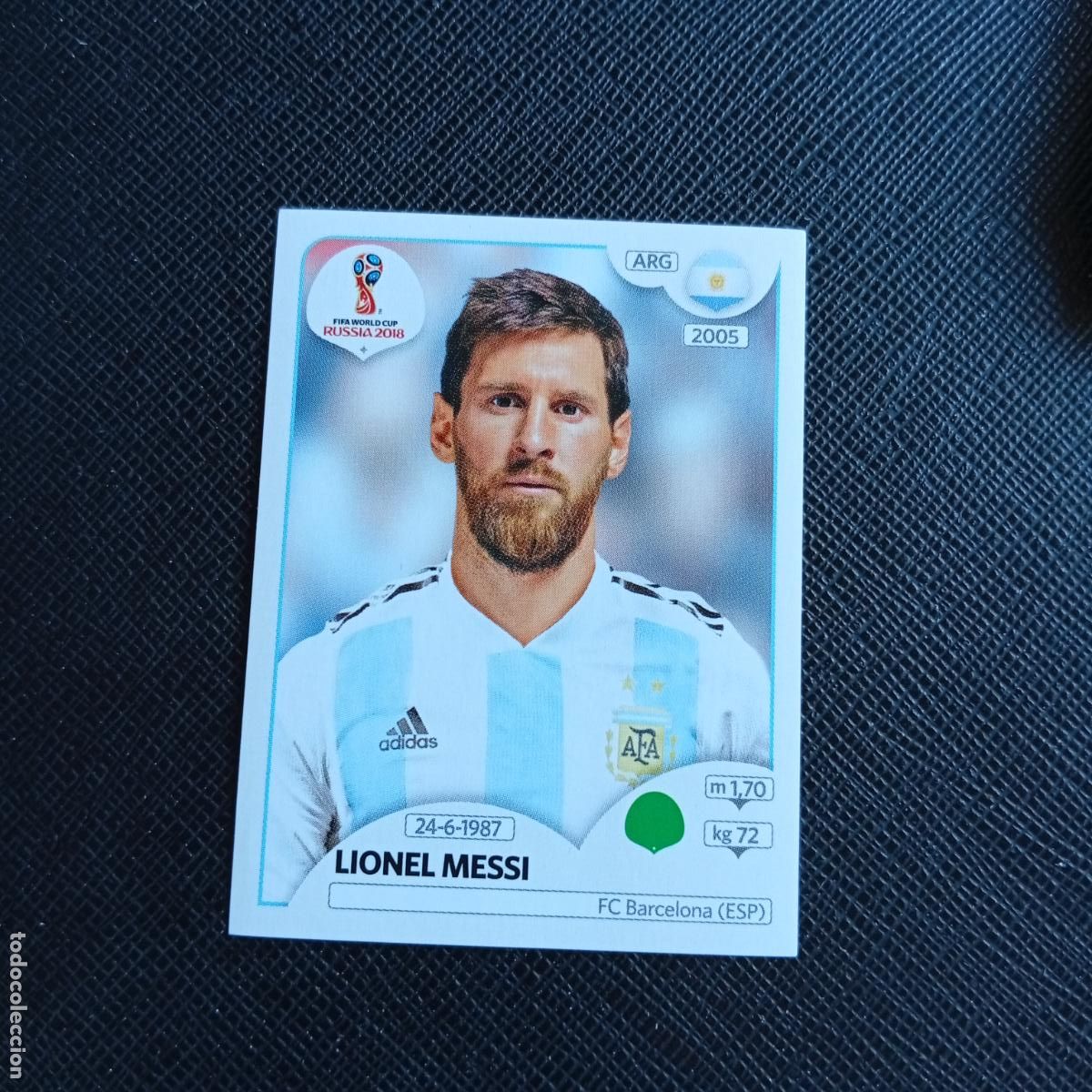 Cromos de Futebol: 288 MESSI ARGENTINA PANINI MUNDIAL RUSIA 2018 CROMO FUTBOL 18 - SIN PEGAR - A12 PG217