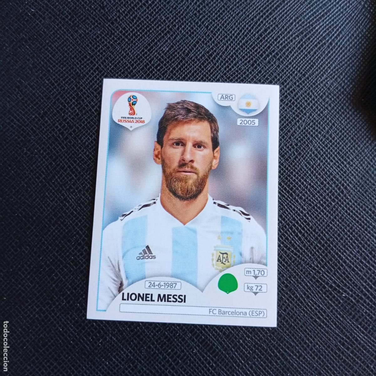 Cromos de Futebol: 288 MESSI ARGENTINA PANINI MUNDIAL RUSIA 2018 CROMO FUTBOL 18 - SIN PEGAR - A12 PG298