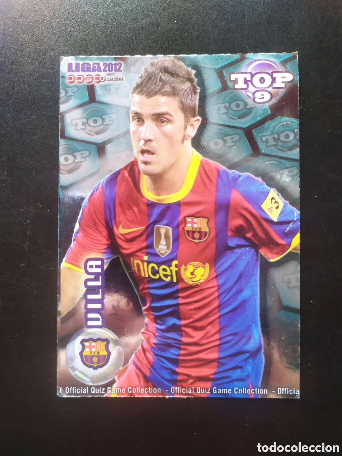 Cromos de f&uacute;tbol: Mundicromo fichas Liga 2011 2012 11 12 Villa top brillo azul n&deg; 622 Barcelona