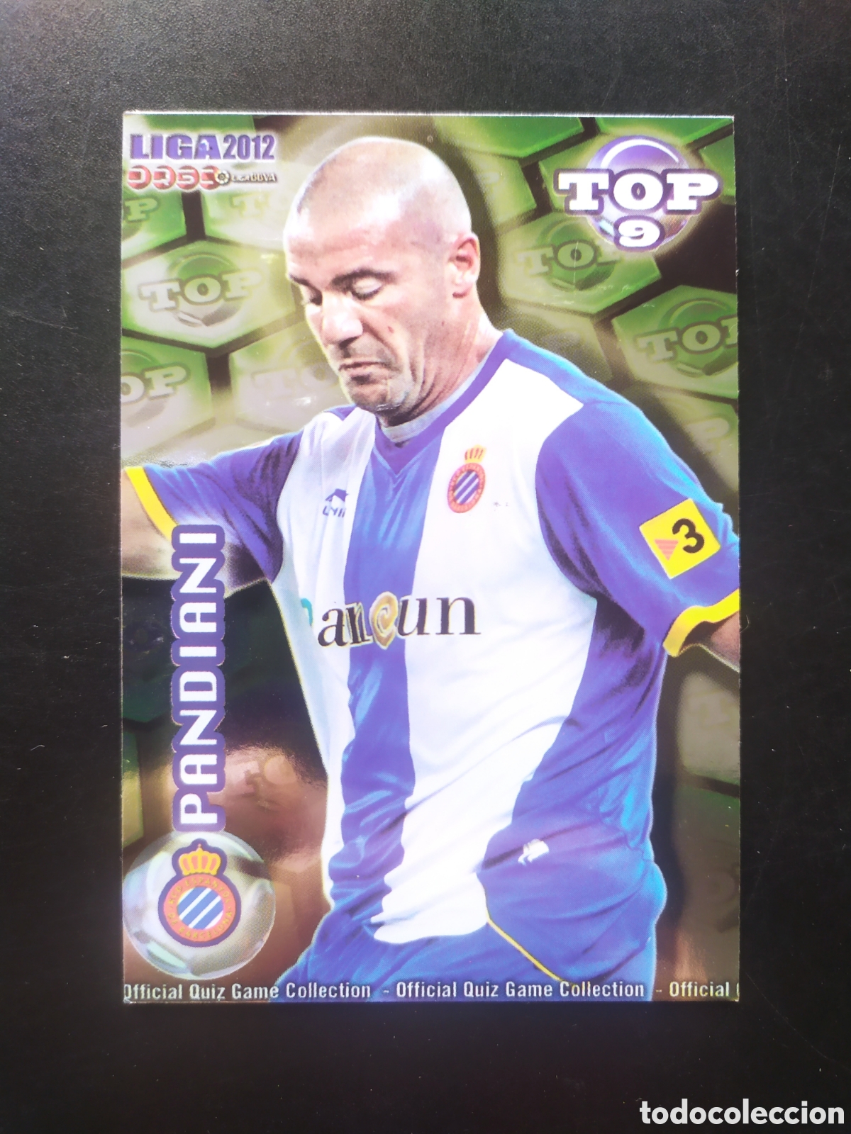 Cromos de f&uacute;tbol: Mundicromo fichas Liga 2011 2012 11 12 Pandiani top brillo verde n &deg; 625 Espanyol