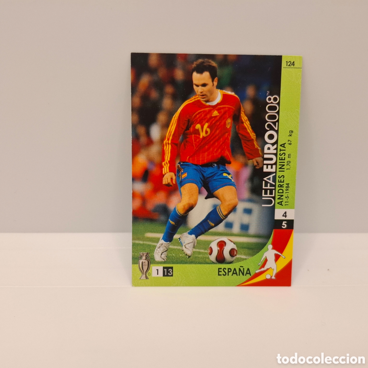 Cromos de f&uacute;tbol: NIESTA ESPA&Ntilde;A PANINI TRADING CARD EURO 2008 EUROCOPA 08