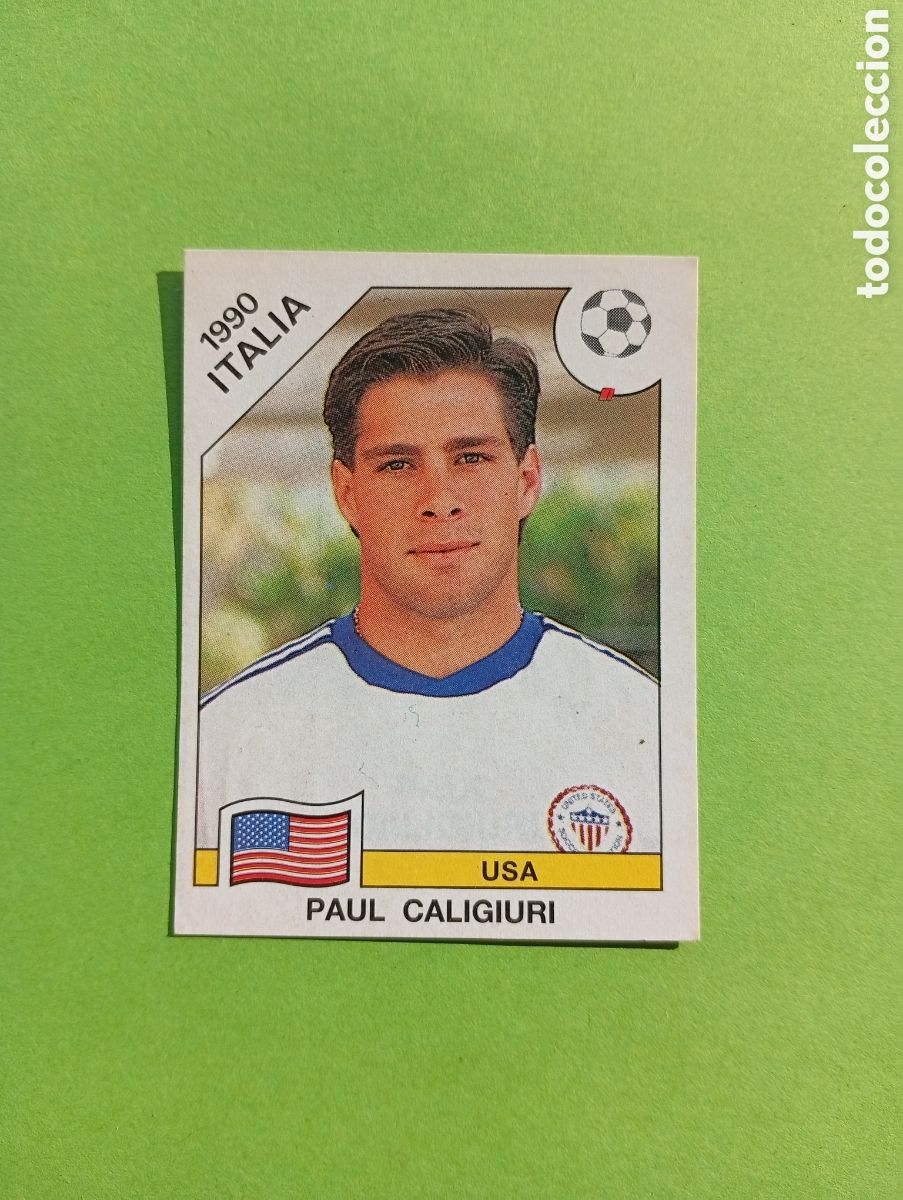 Football Stickers: 1990 ITALIA 90 - N&ordm; 104 PAUL CALIGIURI - USA - ED. CARVAJAL / PANINI